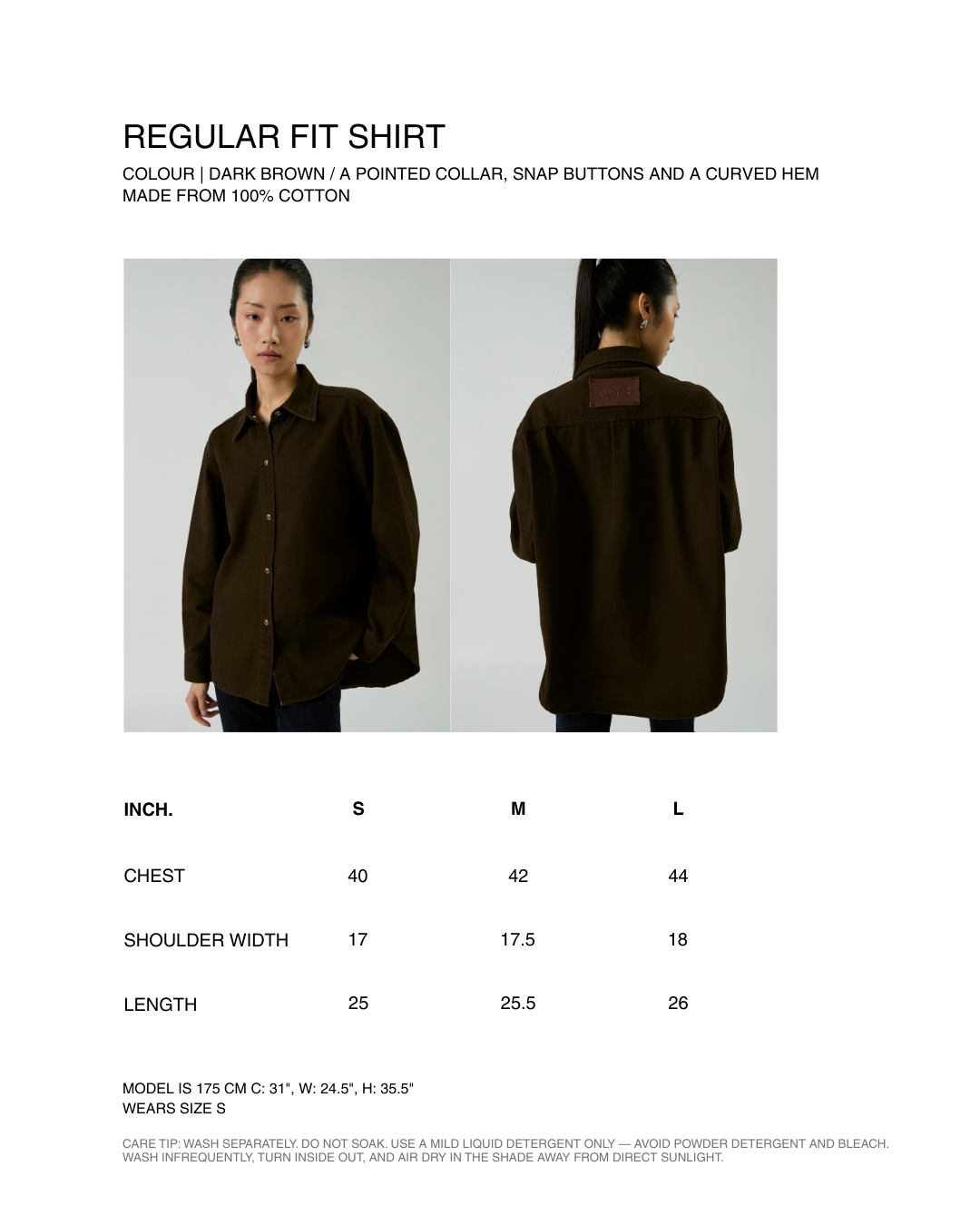 AMR DE SAISON - Essential Regular Fit Shirt in Indigo Denim