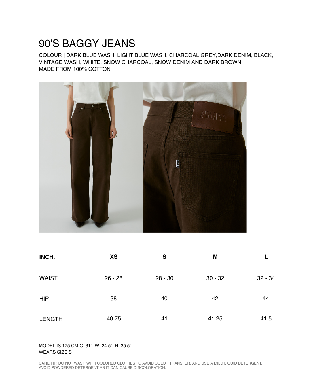 Découvrir - 90s Baggy Jeans in Distressed Faded Light Blue Wash