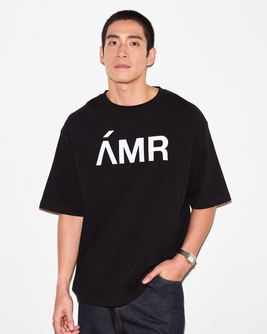 Decouvrir - AMR Logo T-Shirt in Black