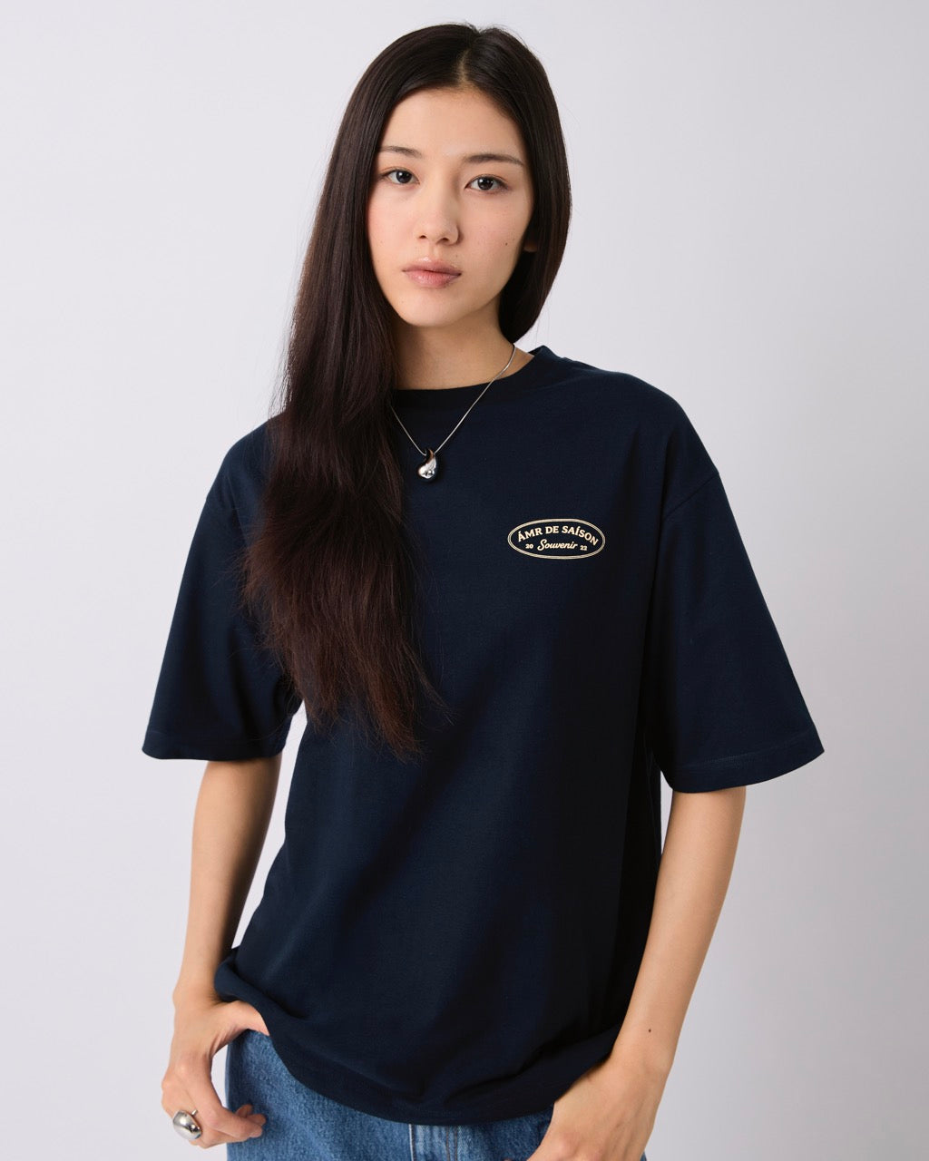 AMR DE SAISON - AMR Souvenir T-Shirt in Navy