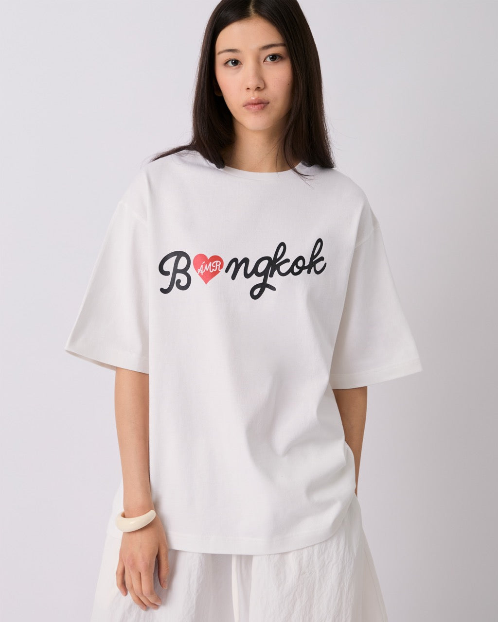 AMR DE SAISON - Bangkok Heart T-Shirt in White