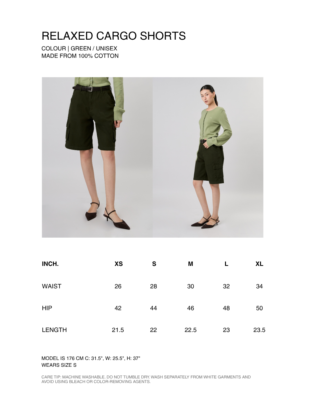 New Urban Drop - AMR Cargo Shorts in Green