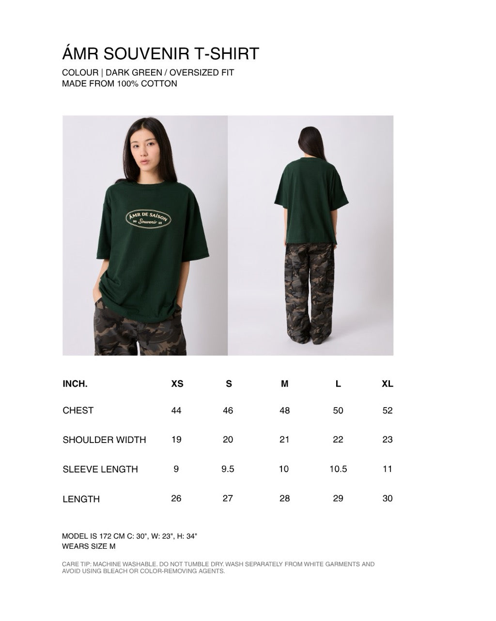 AMR DE SAISON - AMR Souvenir T-Shirt in Dark Green