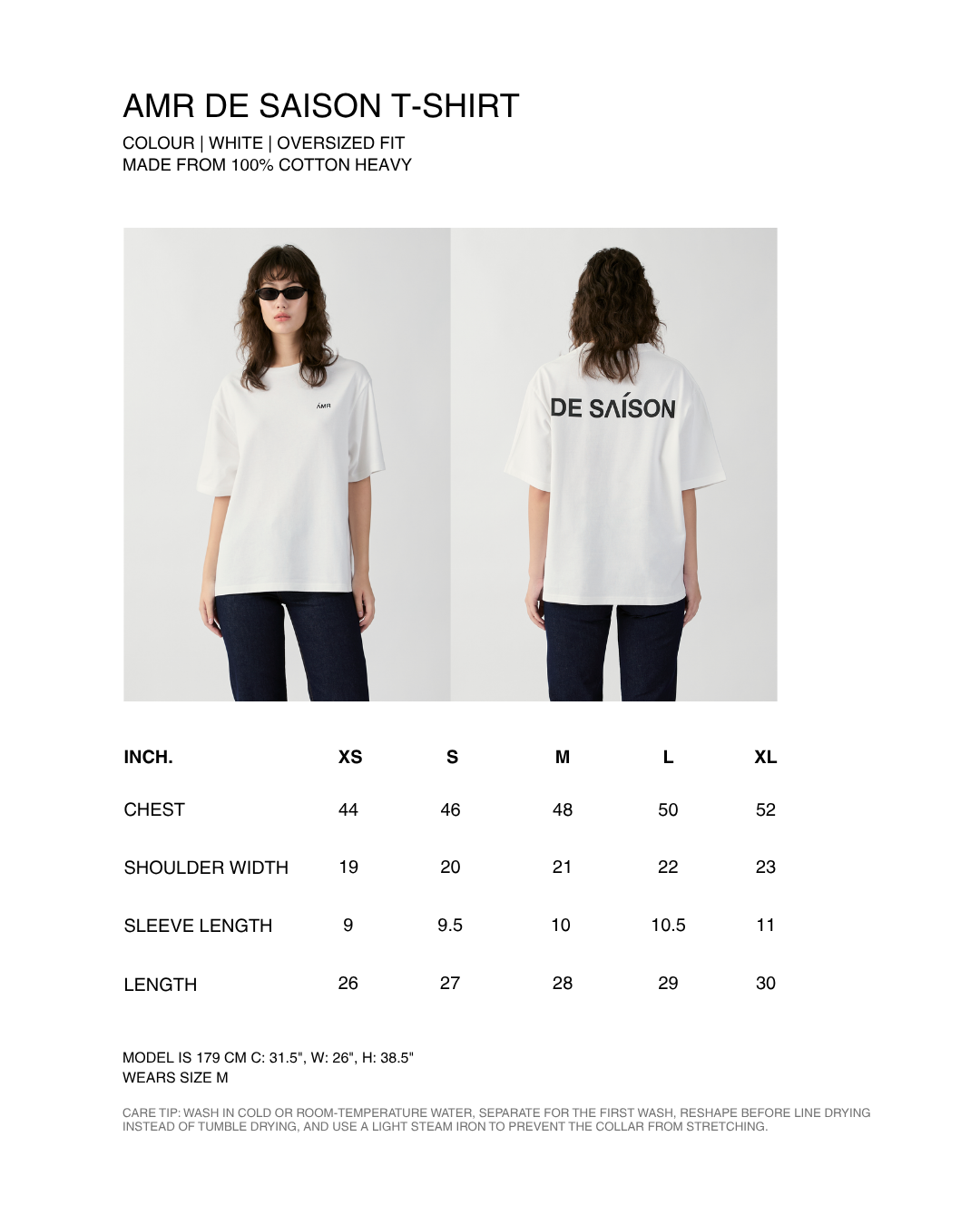 En Couleurs - AMR DE SAISON Bold T-Shirt in White