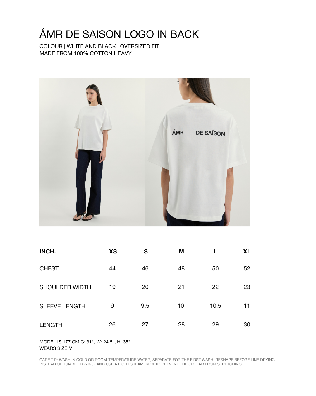 July Drop - AMR DE SAISON LOGO T-Shirt In Back - Black