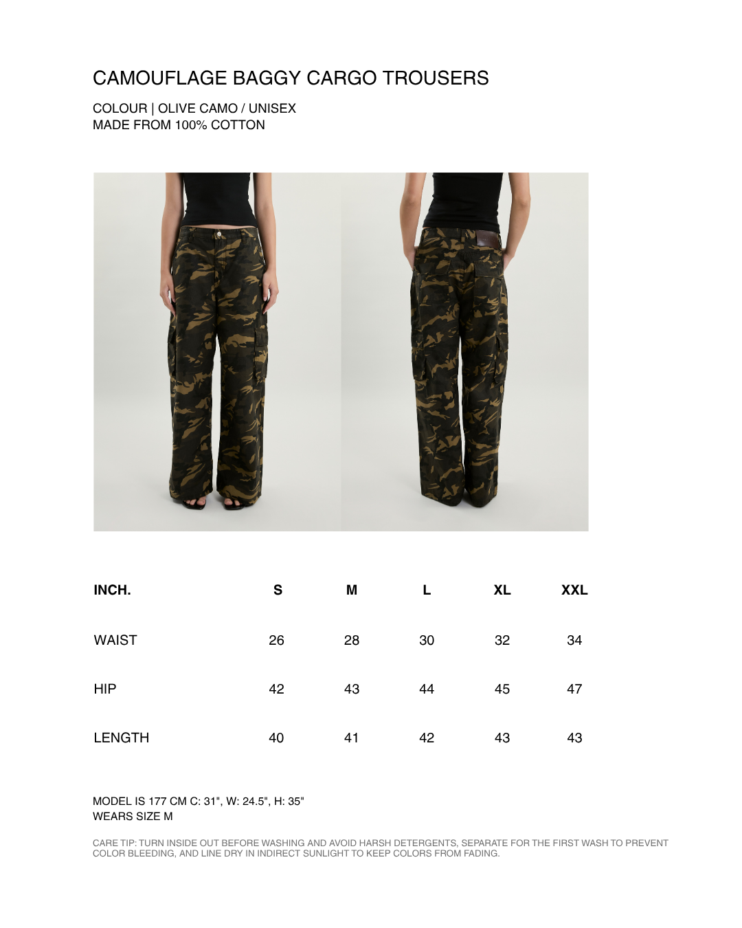 July Drop - Baggy Cargo - Camo in Olive Camo (Launch 18th JULY)