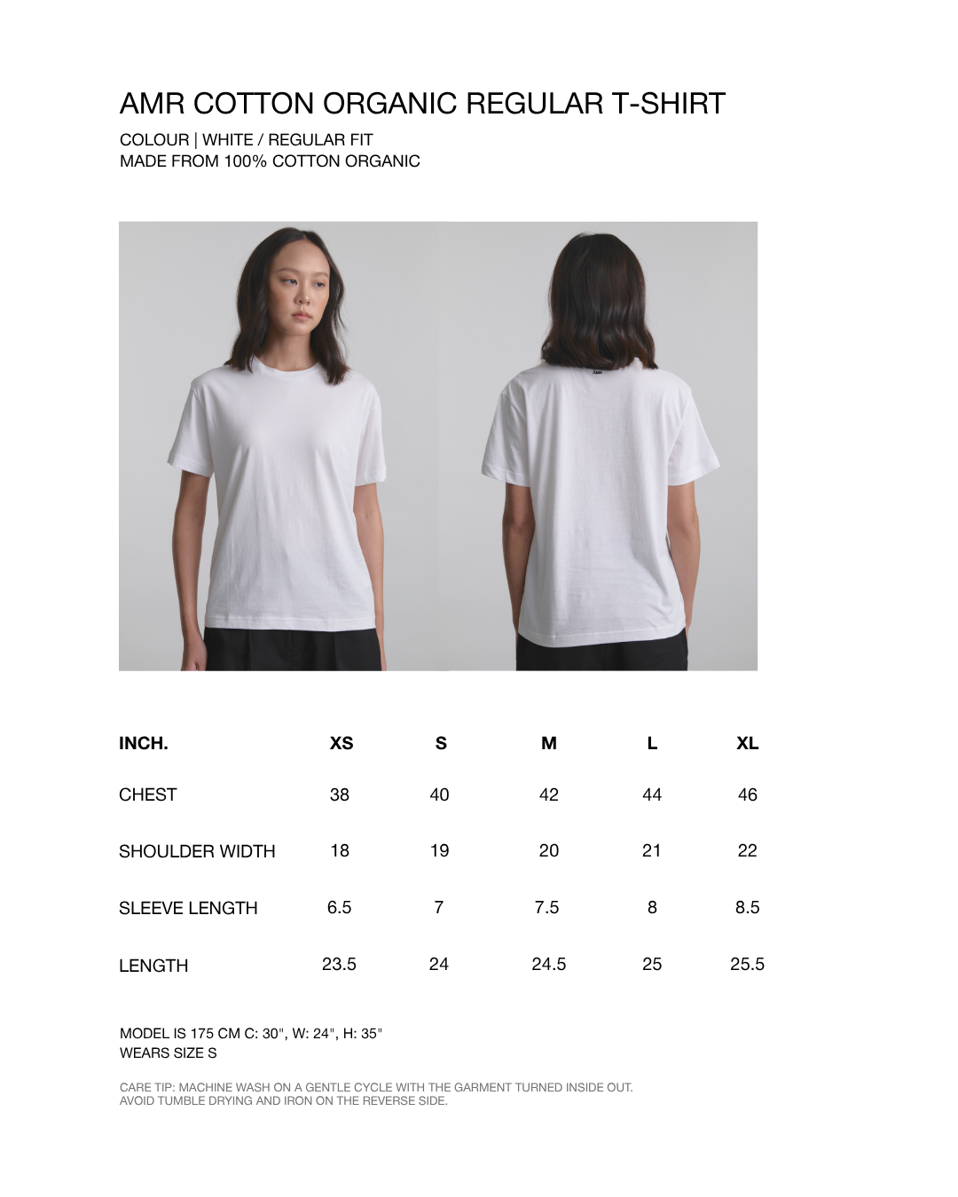 Wardrobe I - AMR Cotton Organic Regular T-Shirt in White