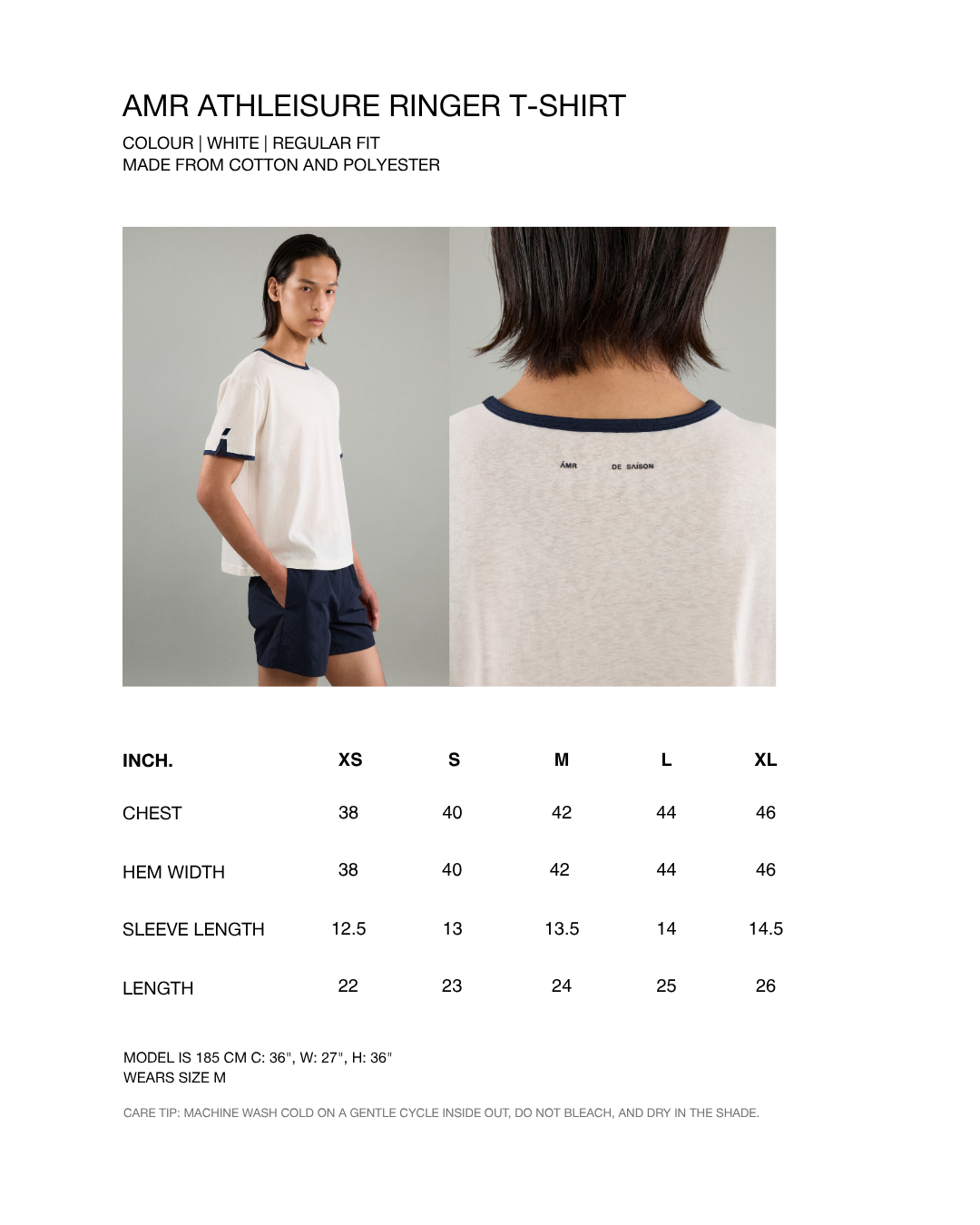Athleisure Athletic Club - AMR Athleisure Ringer T-Shirt in White