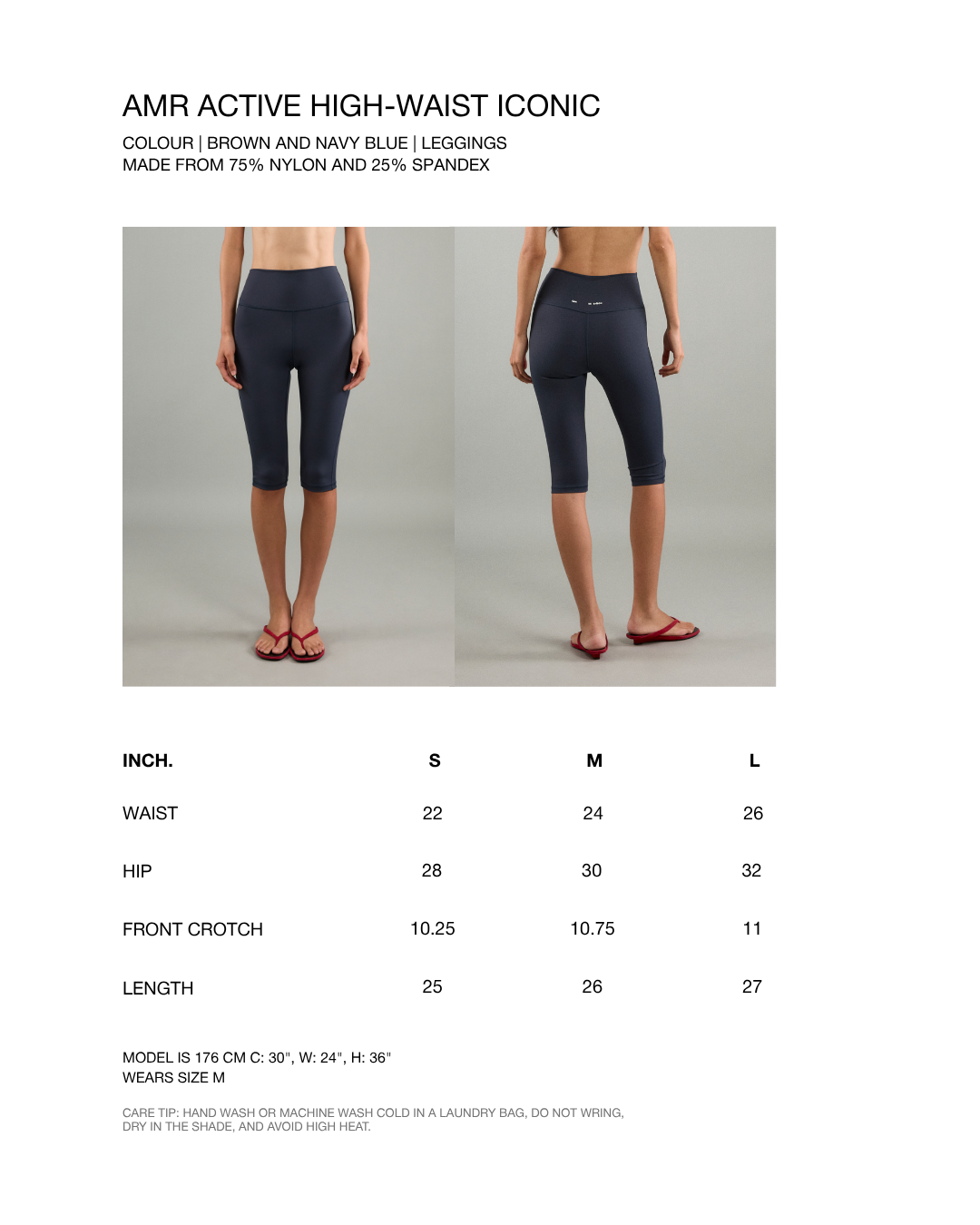 Athleisure Athletic Club - AMR Active High-Waist Iconic 90's Capri in Brown