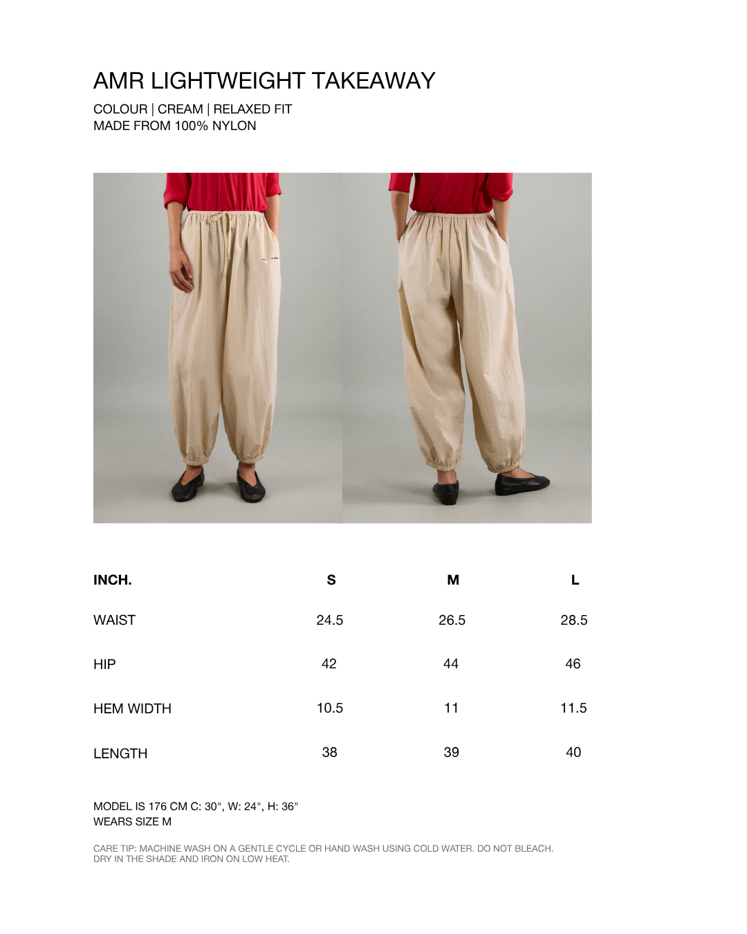 Athleisure Athletic Club - AMR Lightweight Takeaway Track Pant in Cream