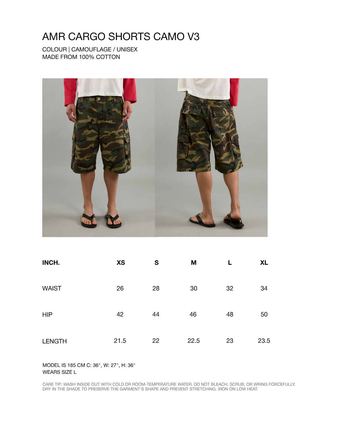 AMR DE SAISON - AMR Cargo Shorts Camo V3 in Camo Print