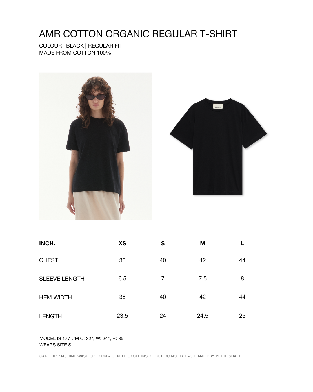 Wardrobe III - AMR Cotton Organic Regular T-Shirt in Black