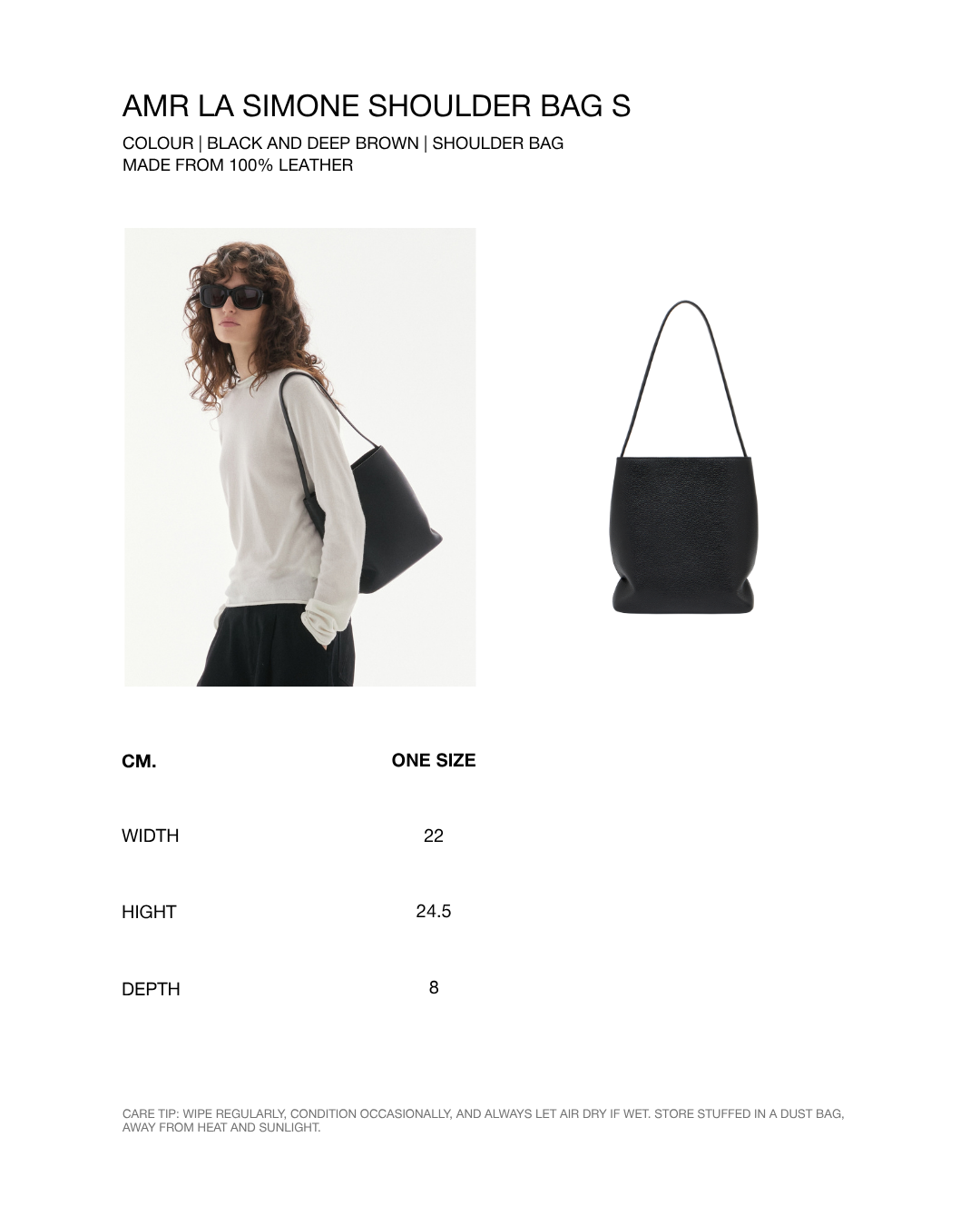 AMR DE SAISON - AMR Simone Tote Bag in Deep Brown
