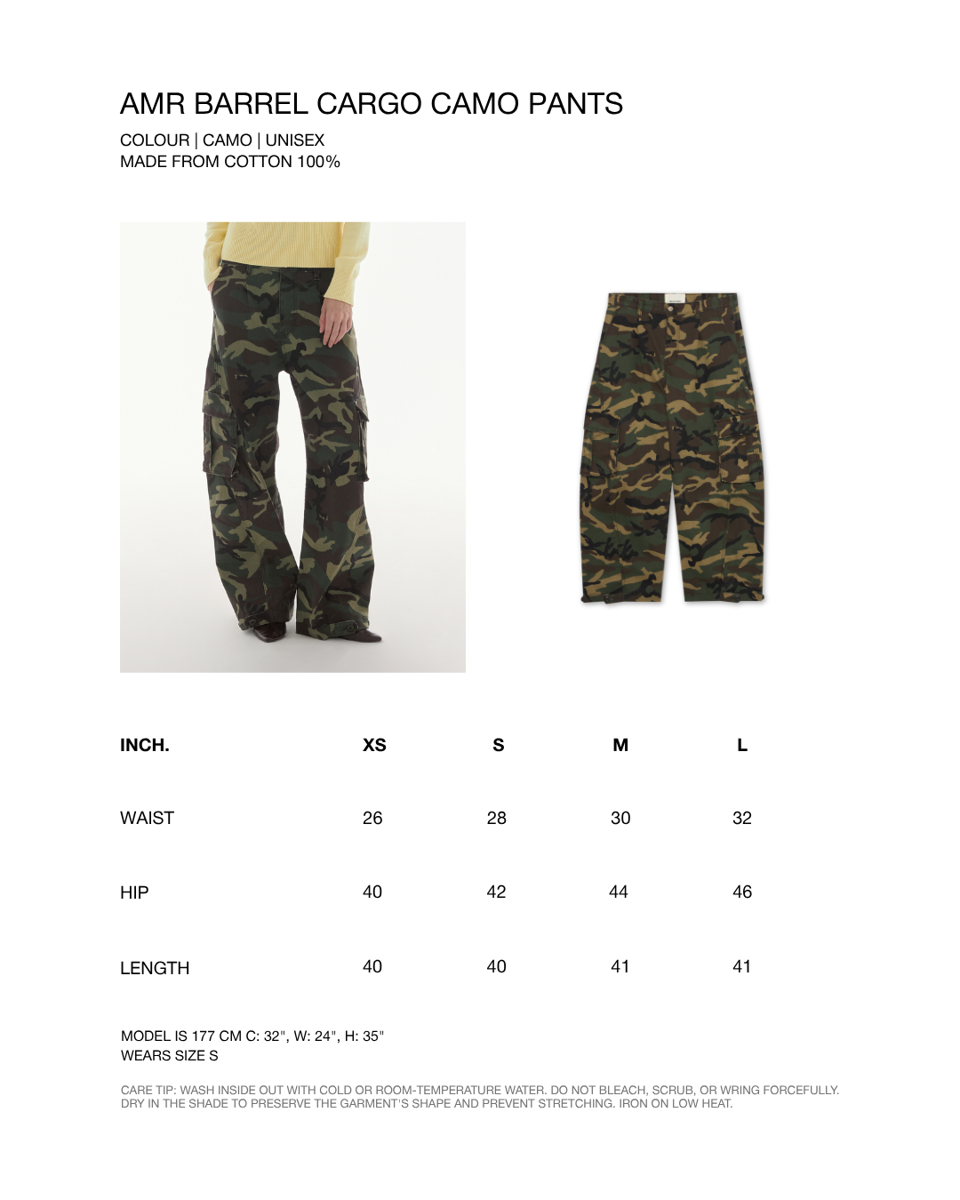 Wardrobe lll - AMR Barrel Cargo Camo Pants in Camo