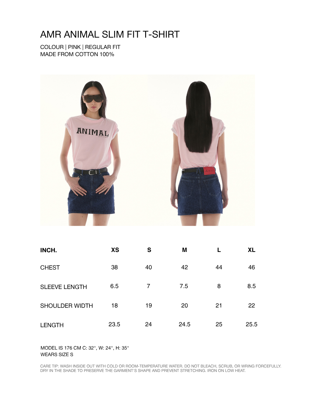 Le Fauve - AMR Animal Slim Fit T-Shirt in Pink