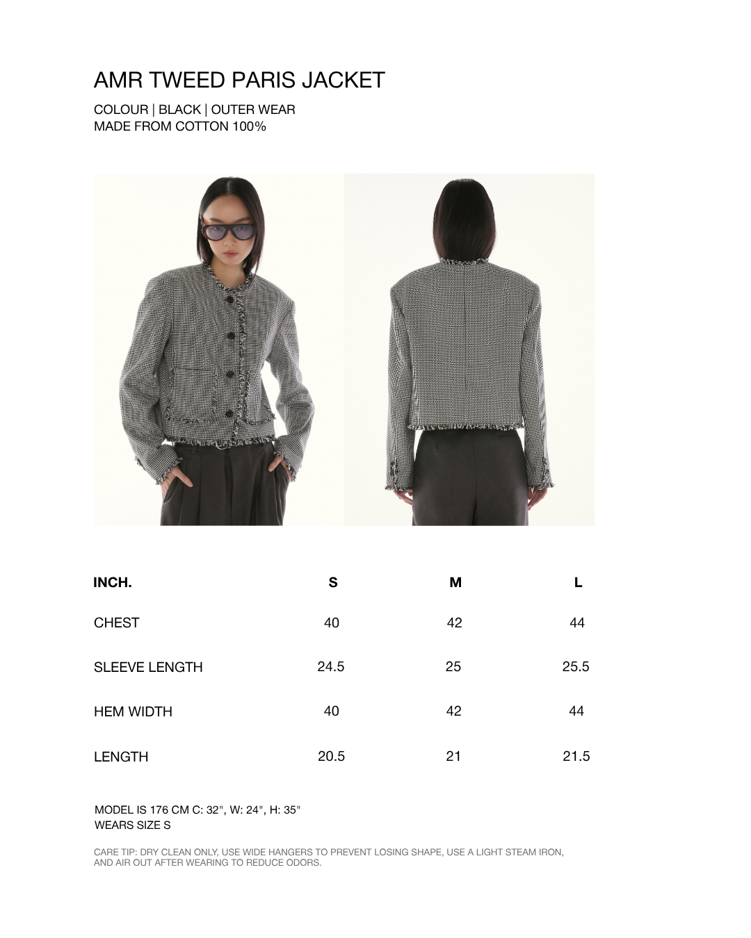 Le Fauve - Tweed Paris Jacket in Black