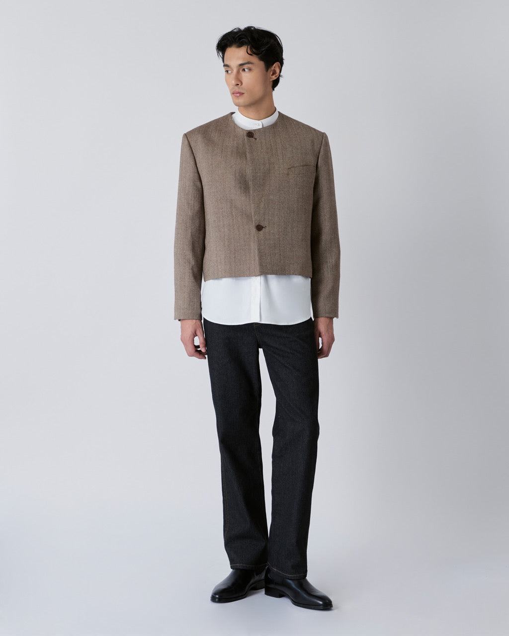 Decouvrir - Men's Tailored Paris Jacket in Dark Brown