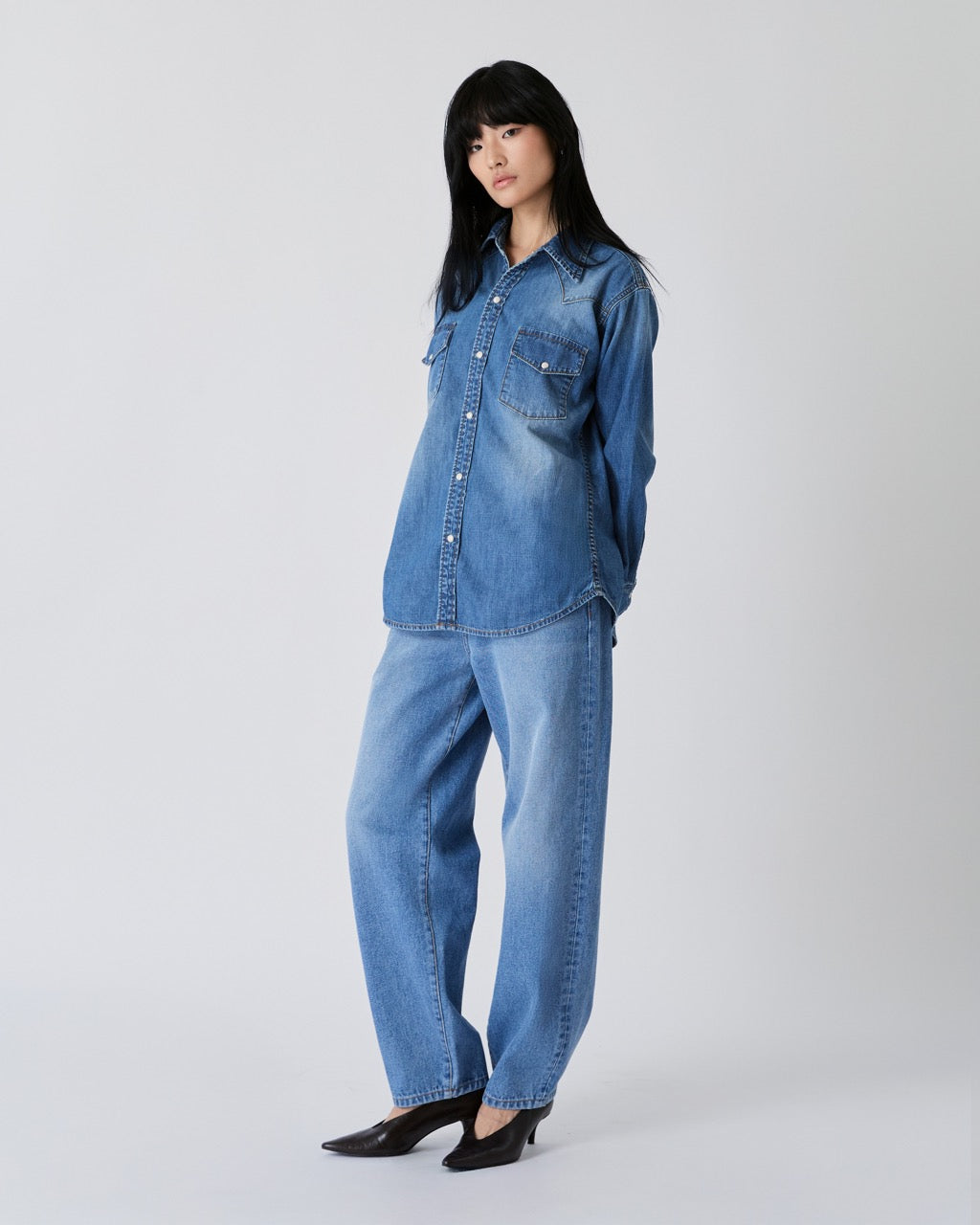 Découvrir - Denim Work Shirt in Indigo Denim
