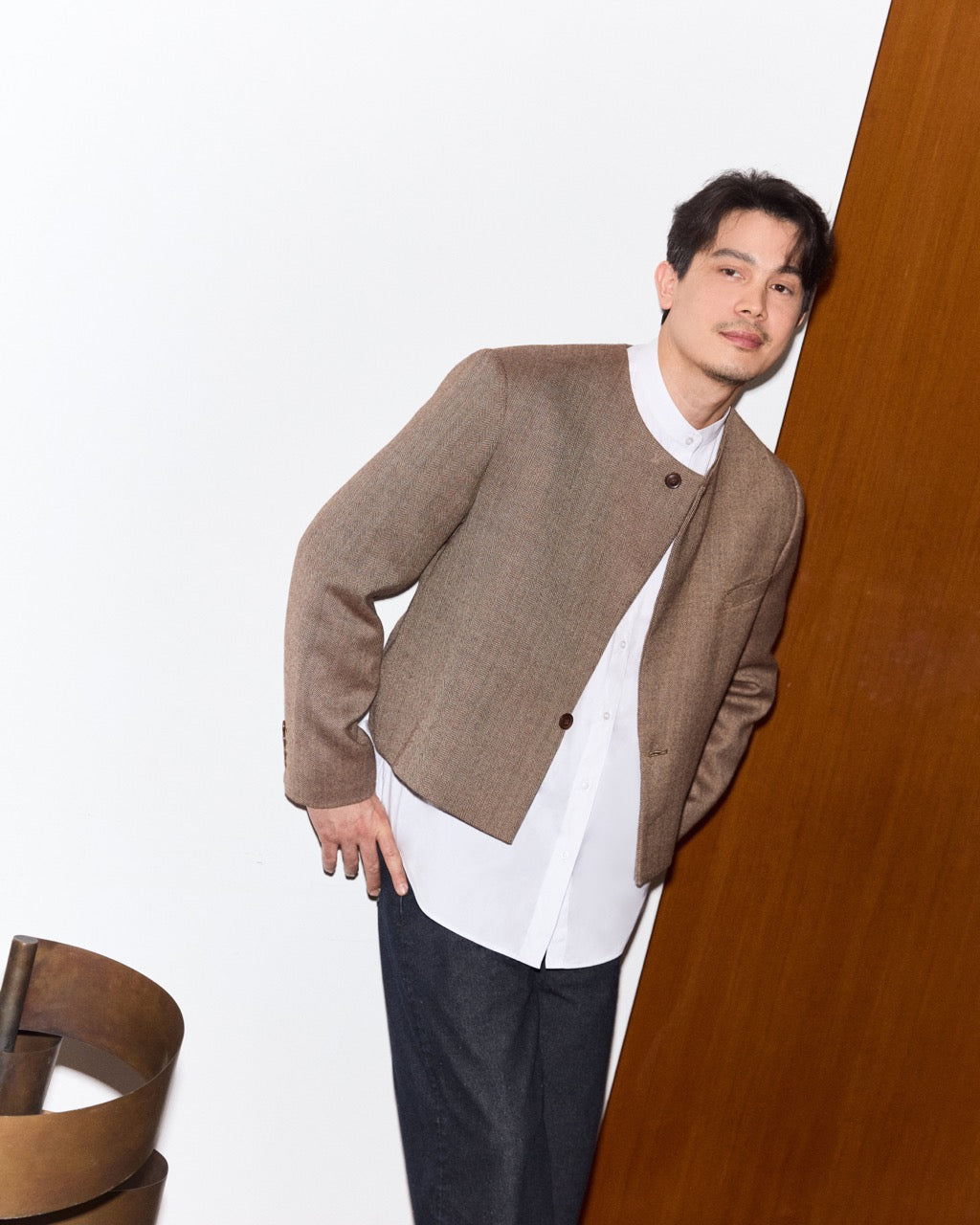 Decouvrir - Men's Tailored Paris Jacket in Dark Brown