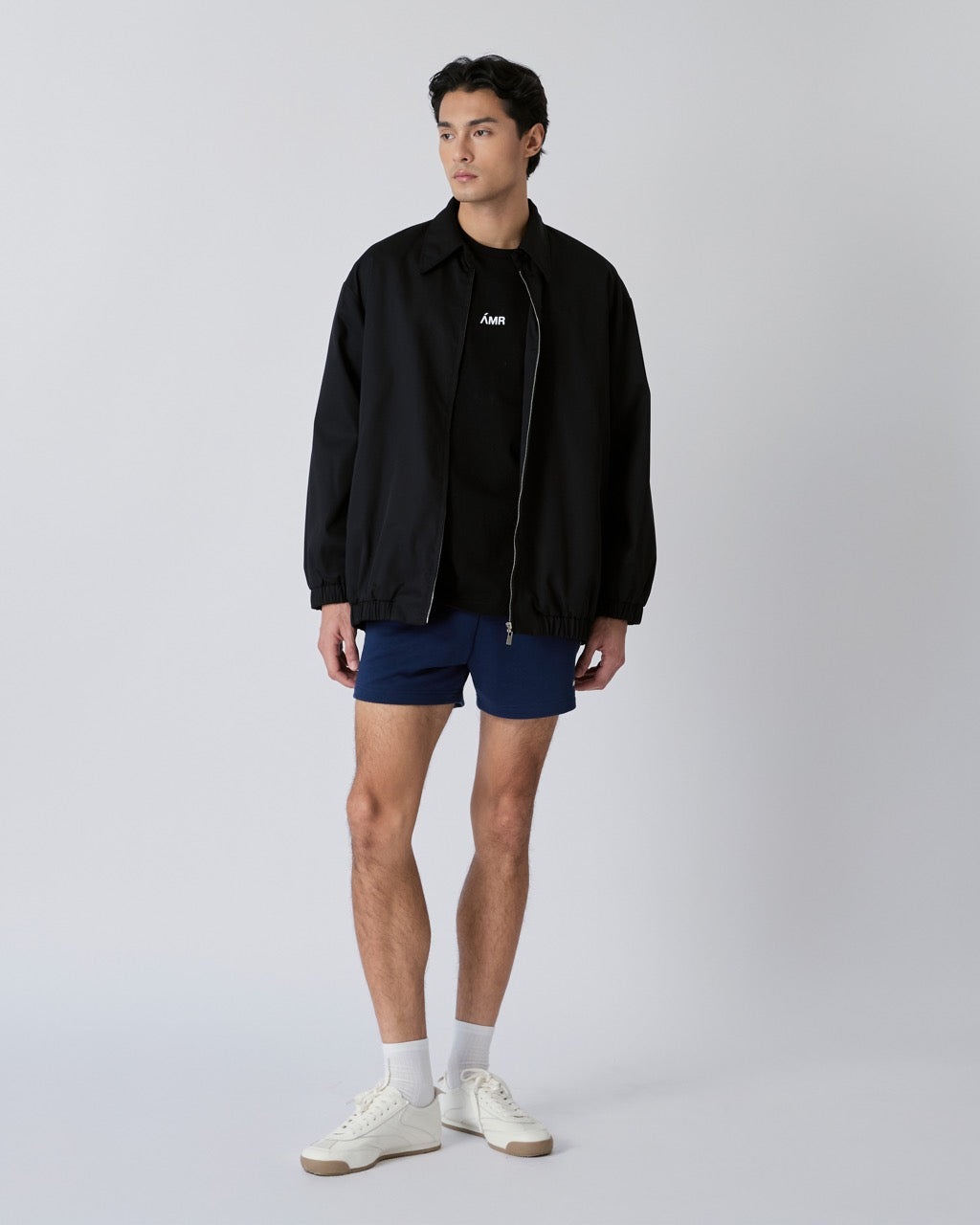Découvrir - Cotton Bomber Jacket in Black