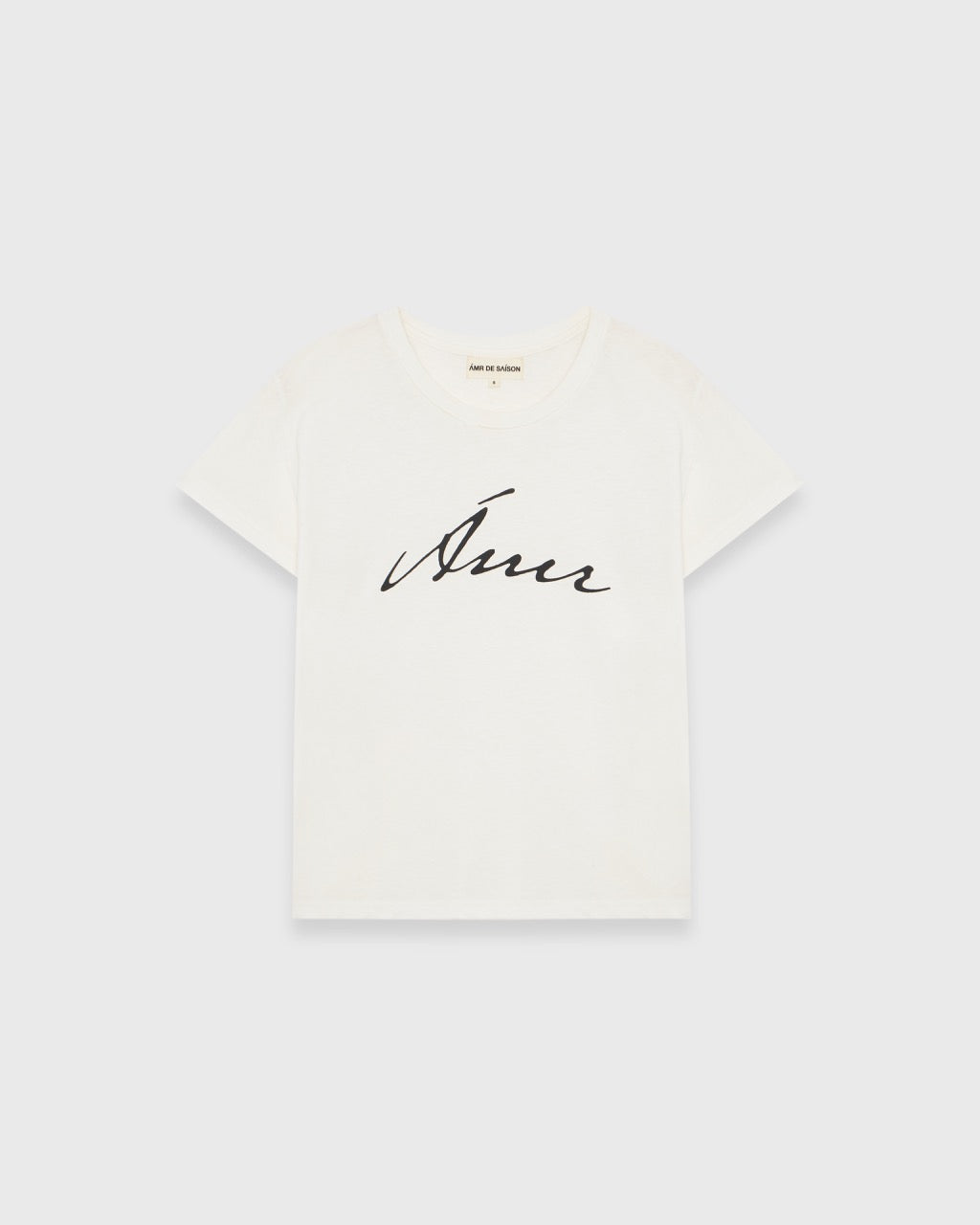 Wardrobe I - AMR Hand Writing Logo Hemp Slim-fit T-Shirt in White