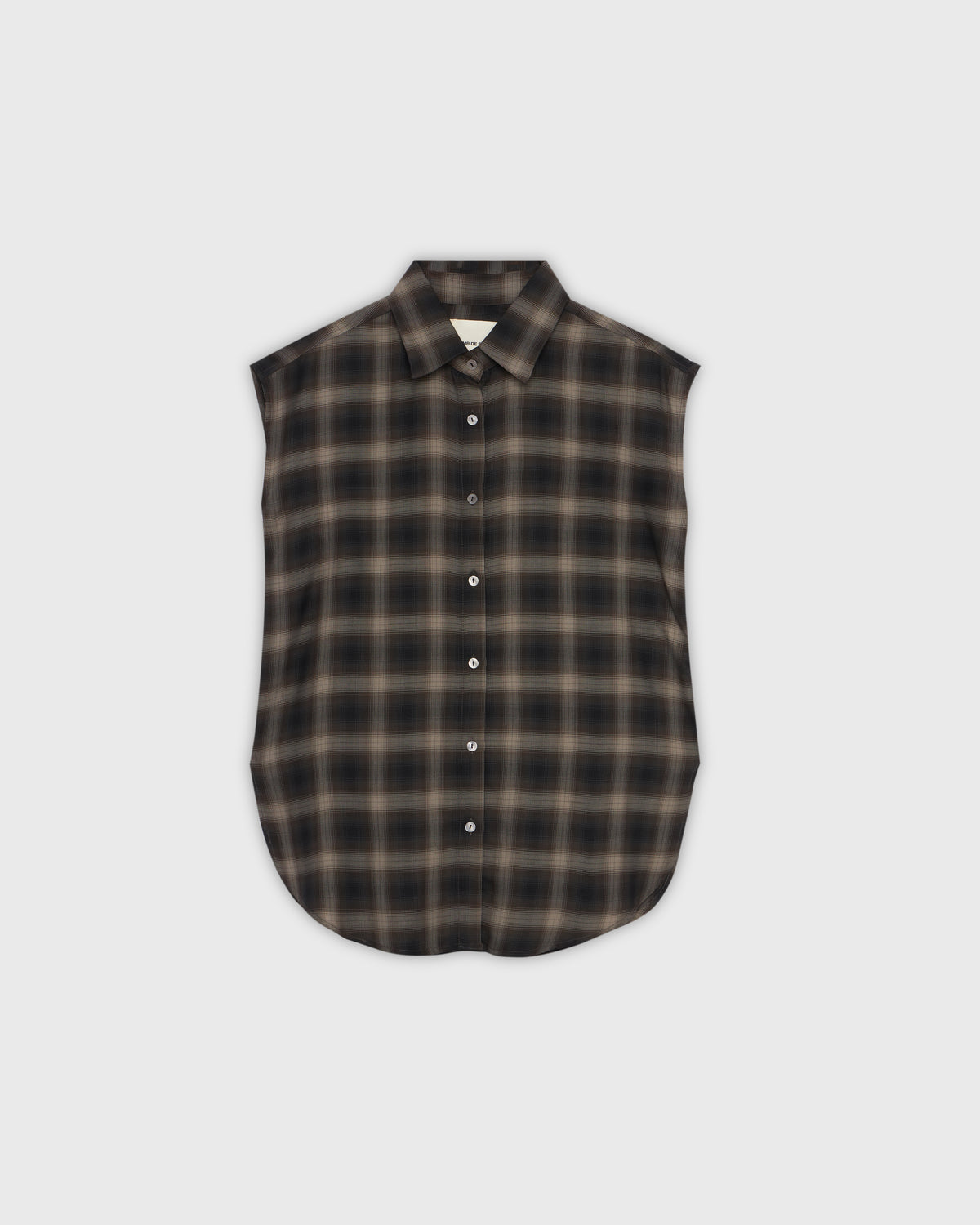 Wardrobe lll - AMR Sleeveless Shirt in Tartan Brown