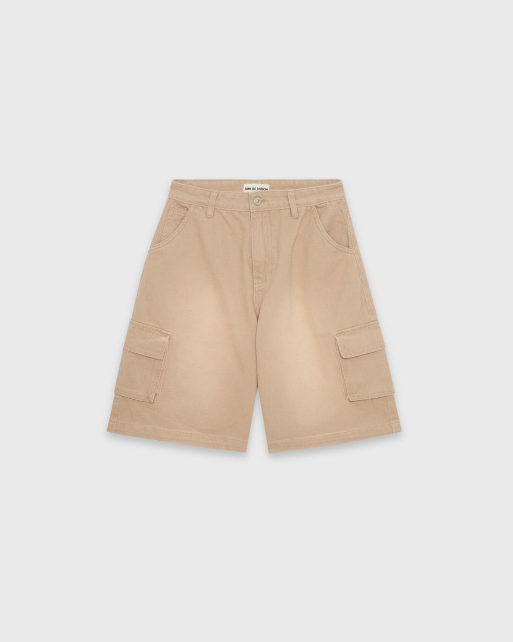 AMR DE SAISON - AMR Cargo Shorts Stone Wash with Bleach in Beige