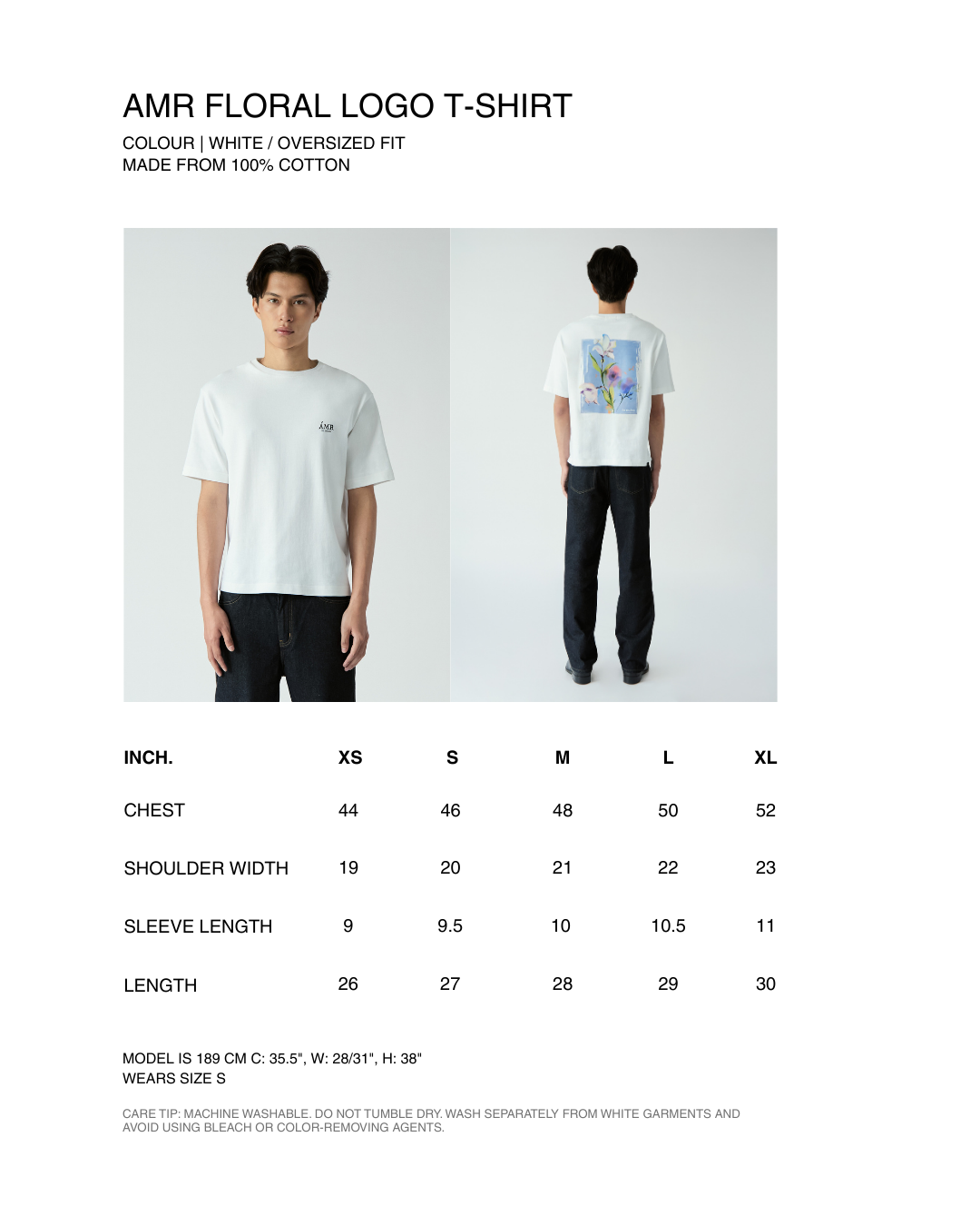 Fleurs et Printemps - AMR Floral Logo T-Shirt in White