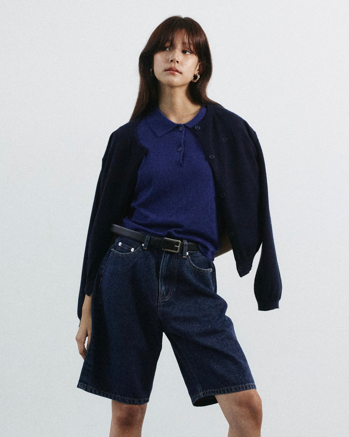 En Couleurs - AMR Bermuda Denim Shorts in Dark Denim