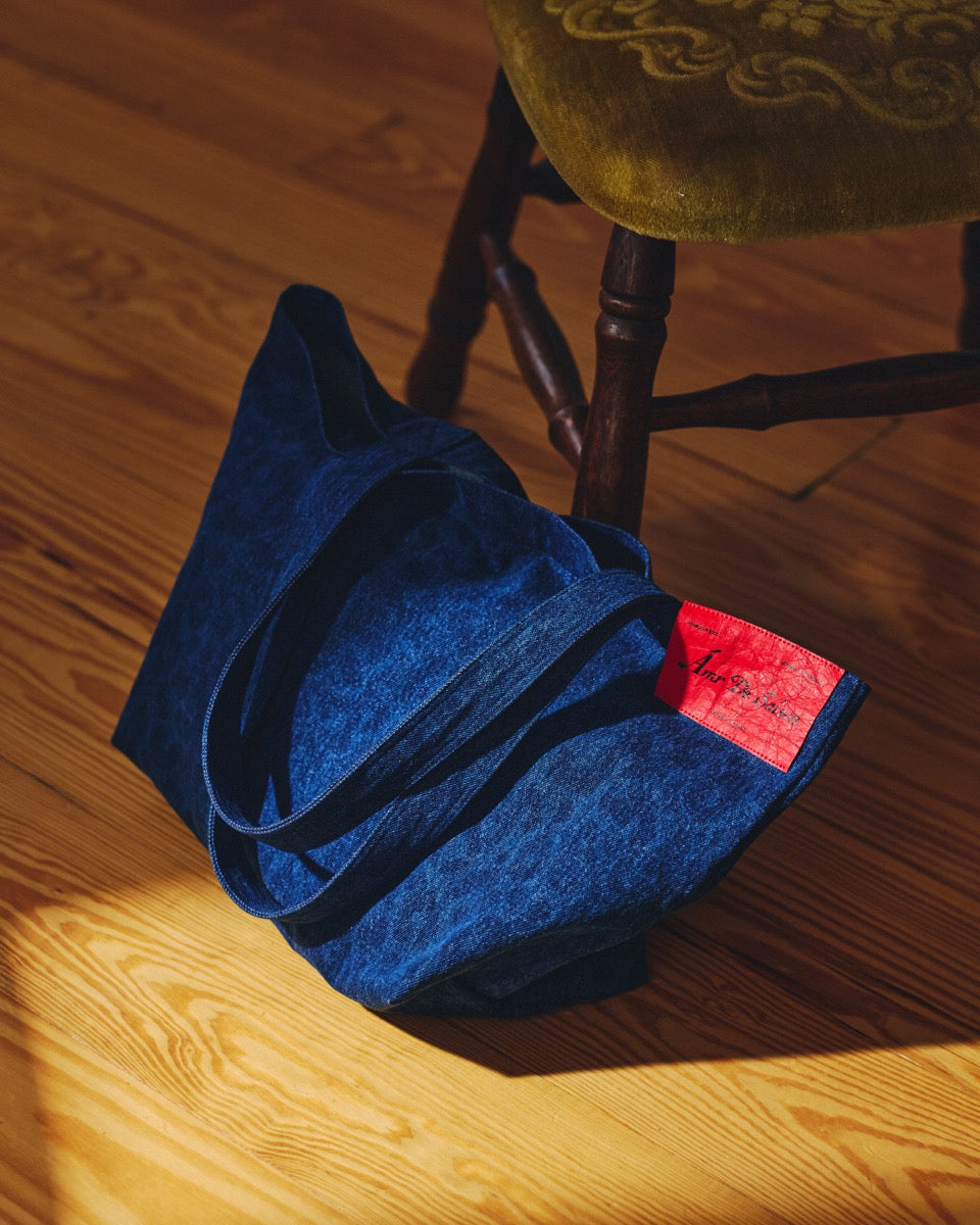 Le Fauve - AMR Leopard Print Tote Bag in Blue (GWP)
