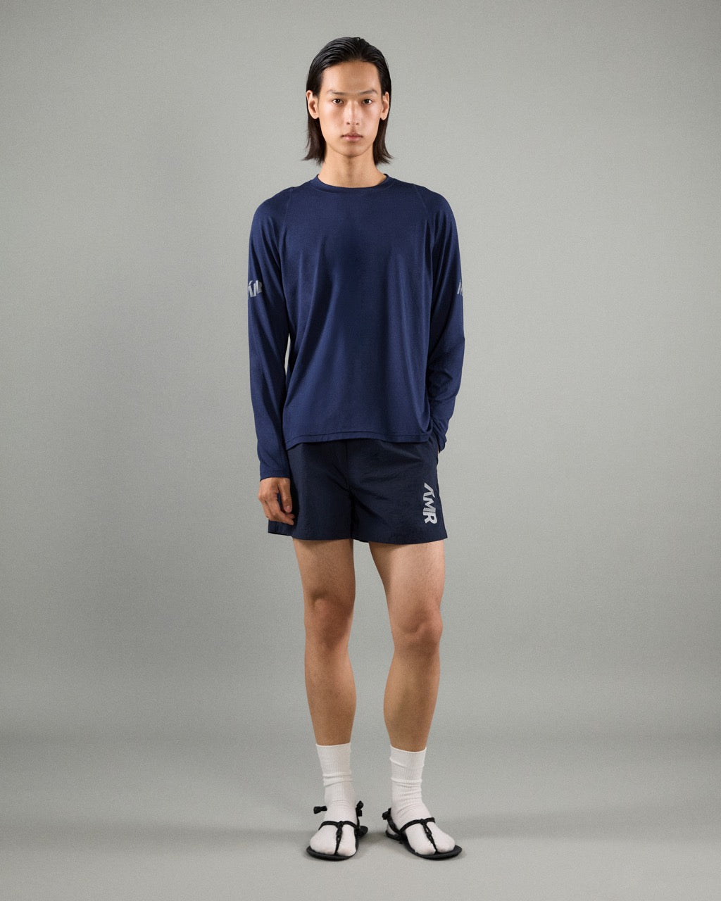 Athleisure Athletic Club - AMR Active Long Sleeve Modal T-Shirt in Navy Blue