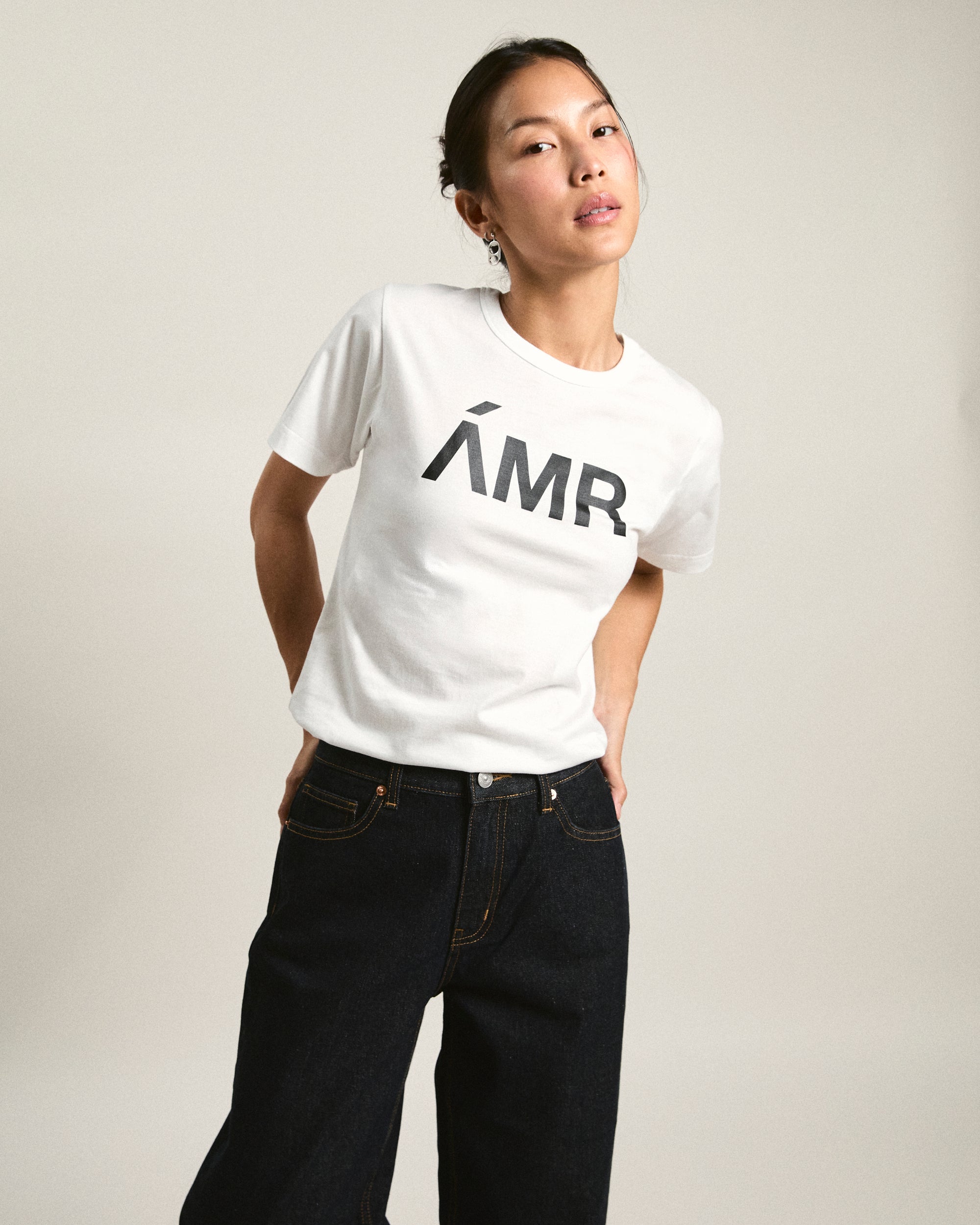 Découvrir - AMR Slim Fit T-Shirt in White