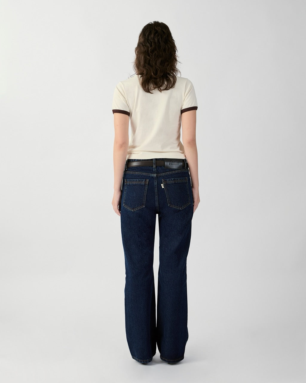 En Couleurs - AMR Ringer Baby Tee in Cream Dark Brown