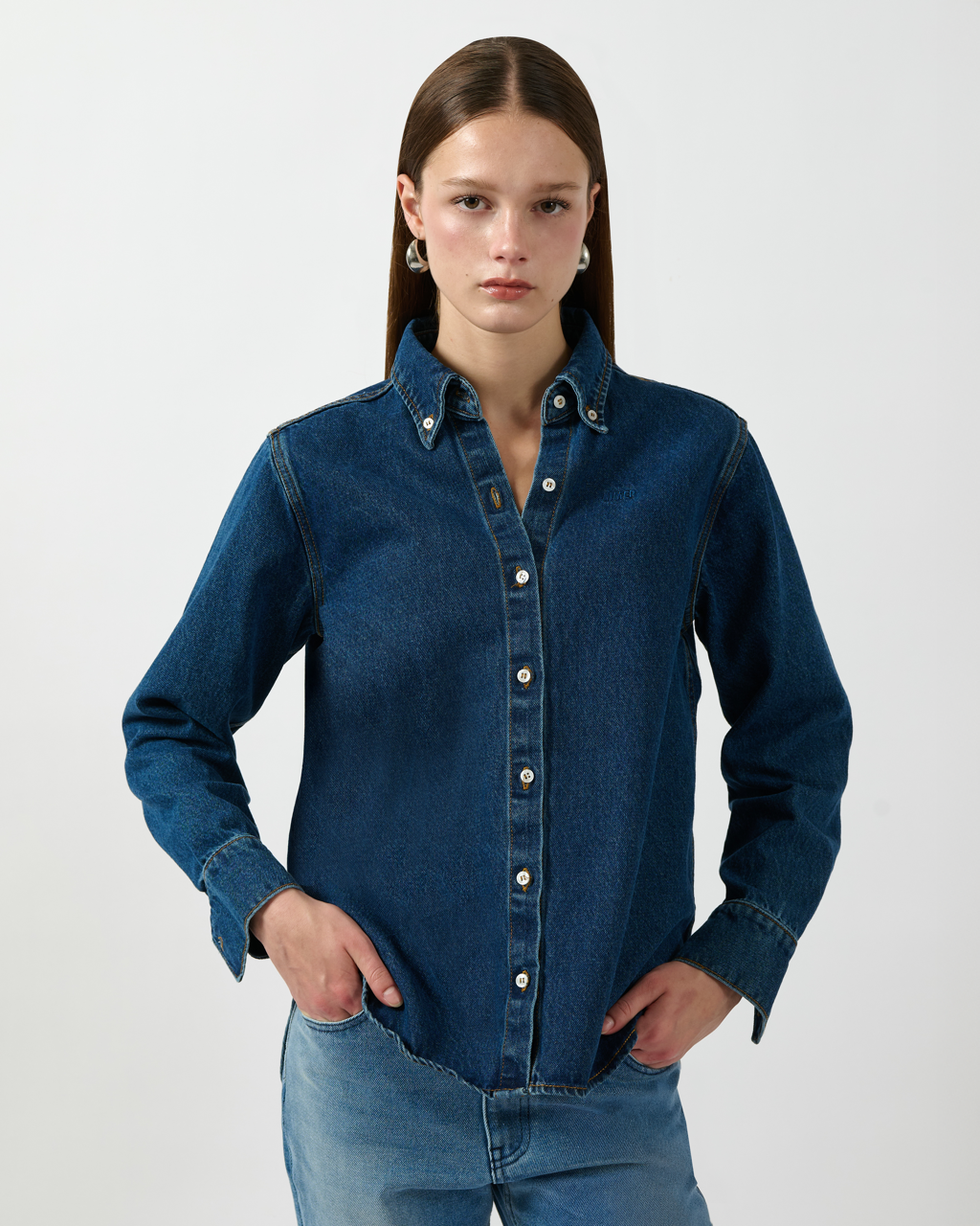 AMR DE SAISON - Essential Regular Fit Shirt in Indigo Denim