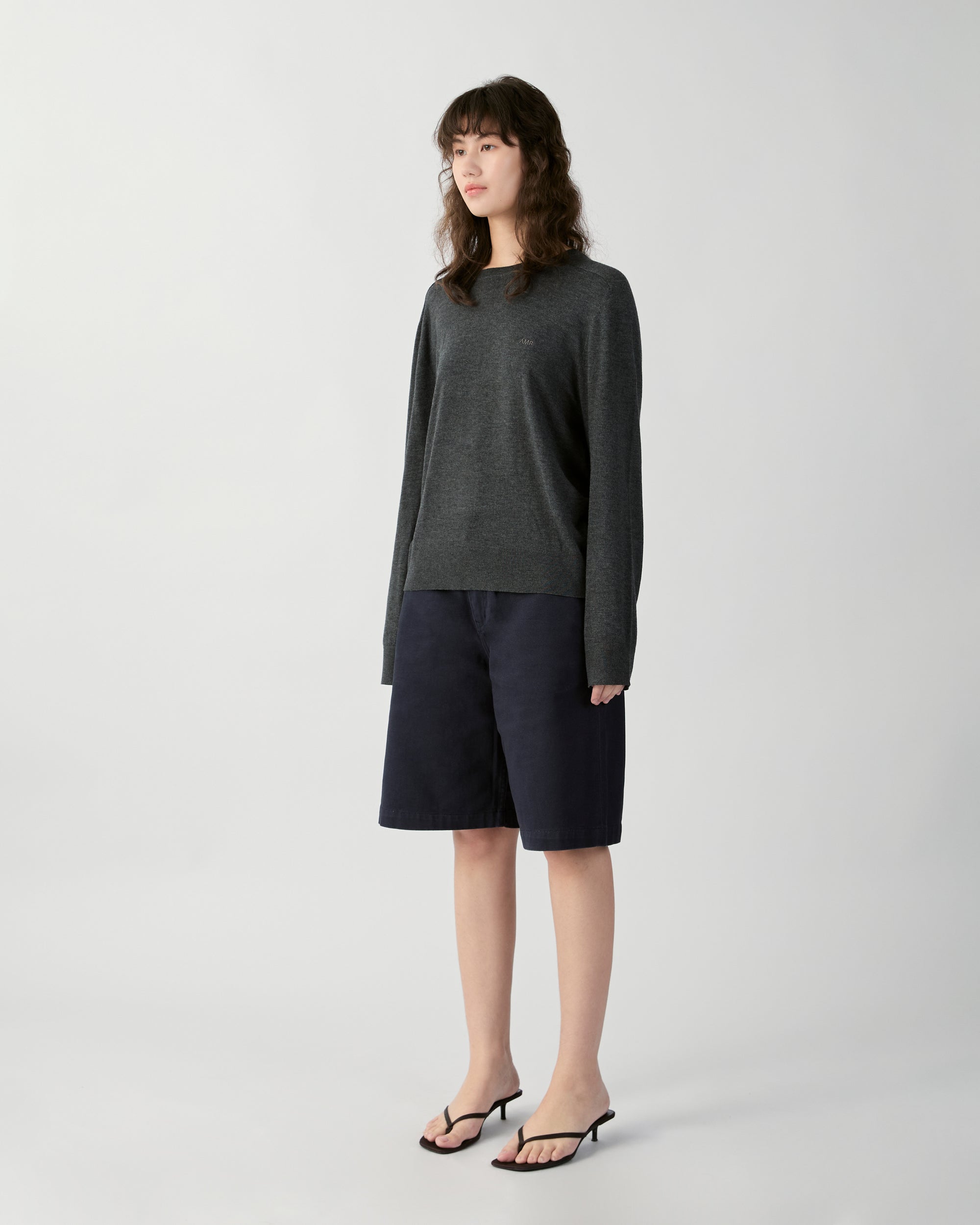 En Couleurs - AMR Knit Sweater in Dark Grey