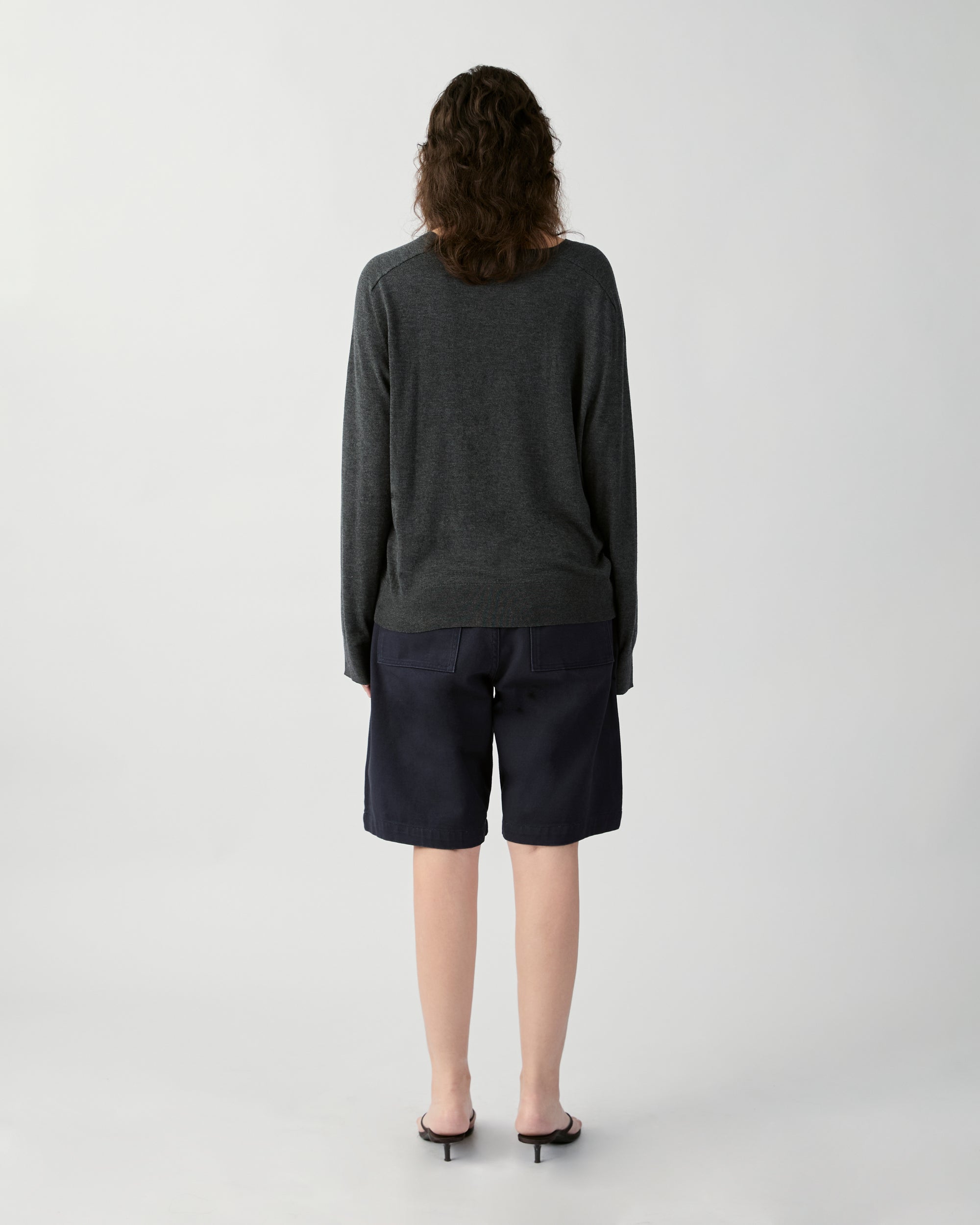 En Couleurs - AMR Knit Sweater in Dark Grey