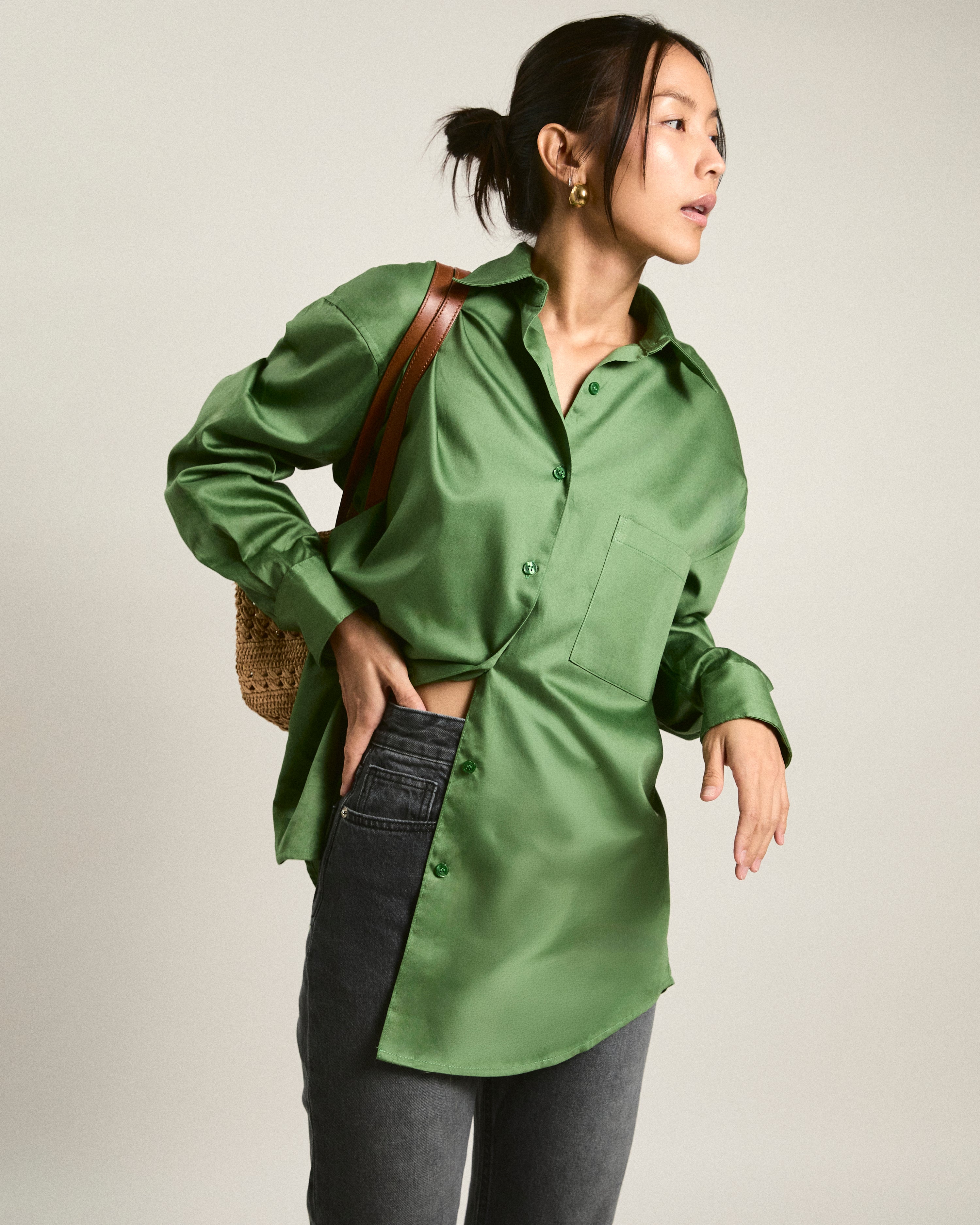 Le soleil d'été - Oversized Shirt in Green