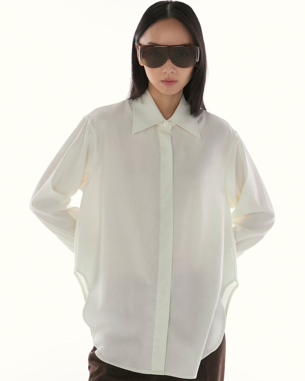 Le Fauve - AMR Double Cuff Shirt in White