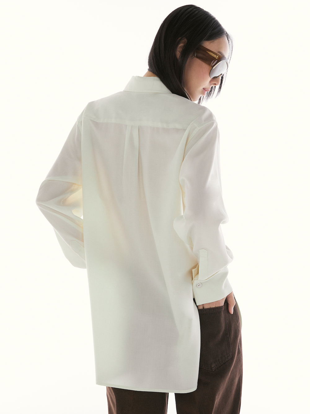 Le Fauve - AMR Double Cuff Shirt in White