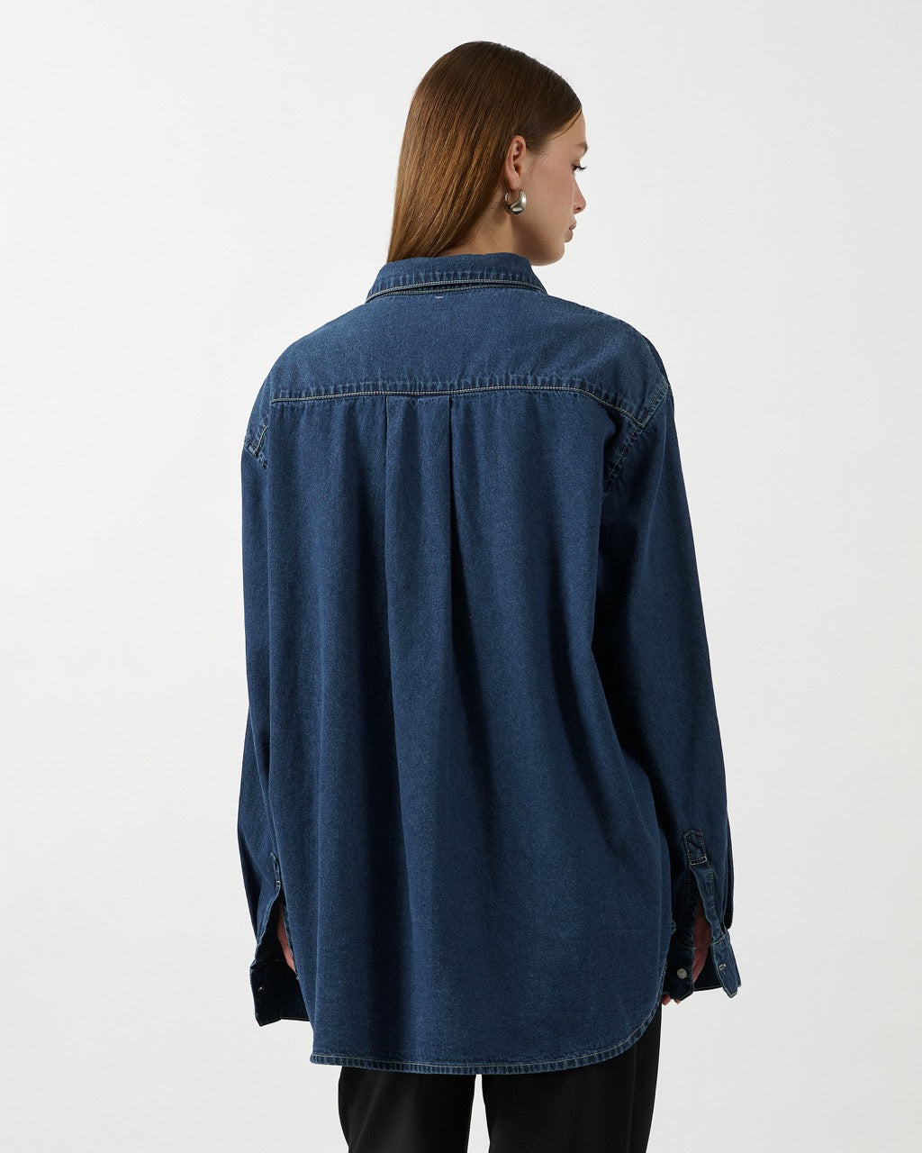 AMR DE SAISON  - Essential Oversized Shirt in Indigo Denim