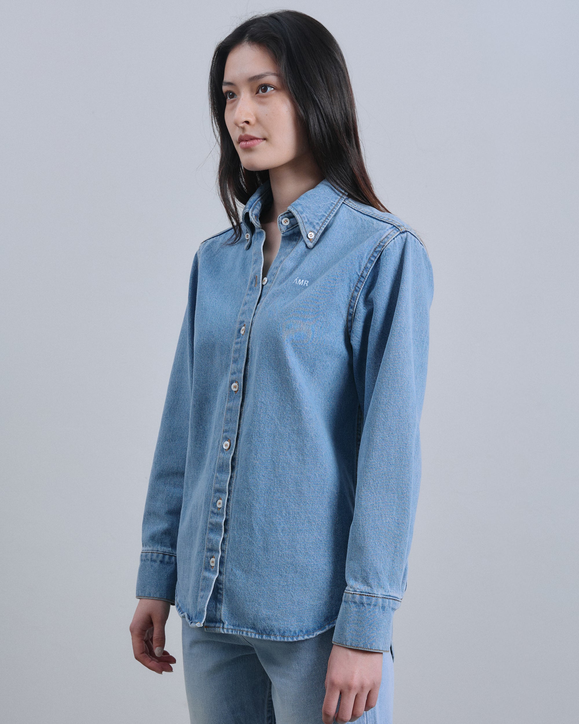 AMR DE SAISON - Essential Regular Fit Shirt in Light Denim