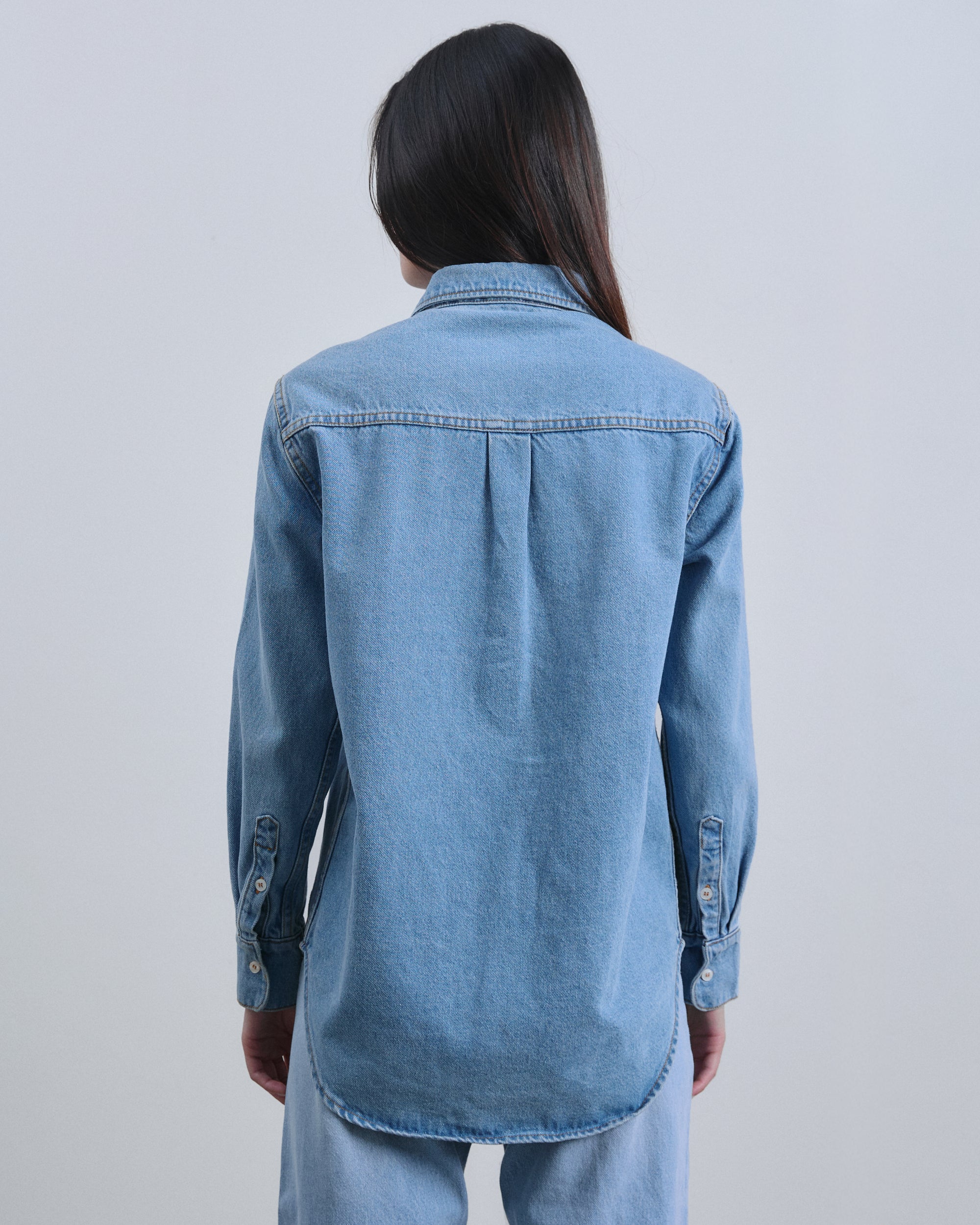 AMR DE SAISON - Essential Regular Fit Shirt in Light Denim
