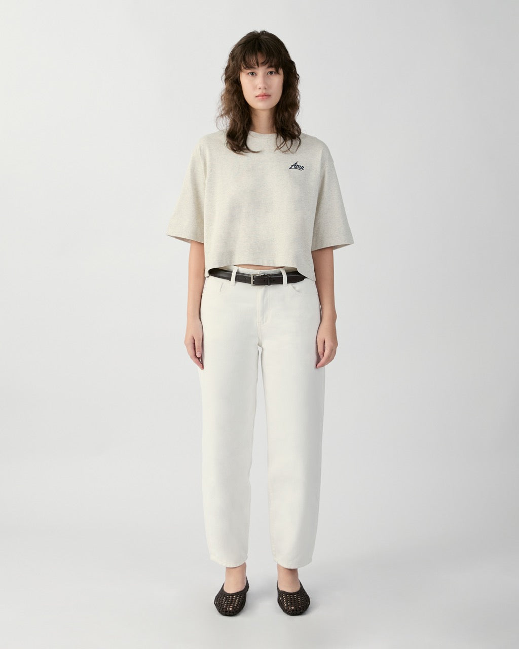 En Couleurs - AMR Boxy Crop T-Shirt in French Grey