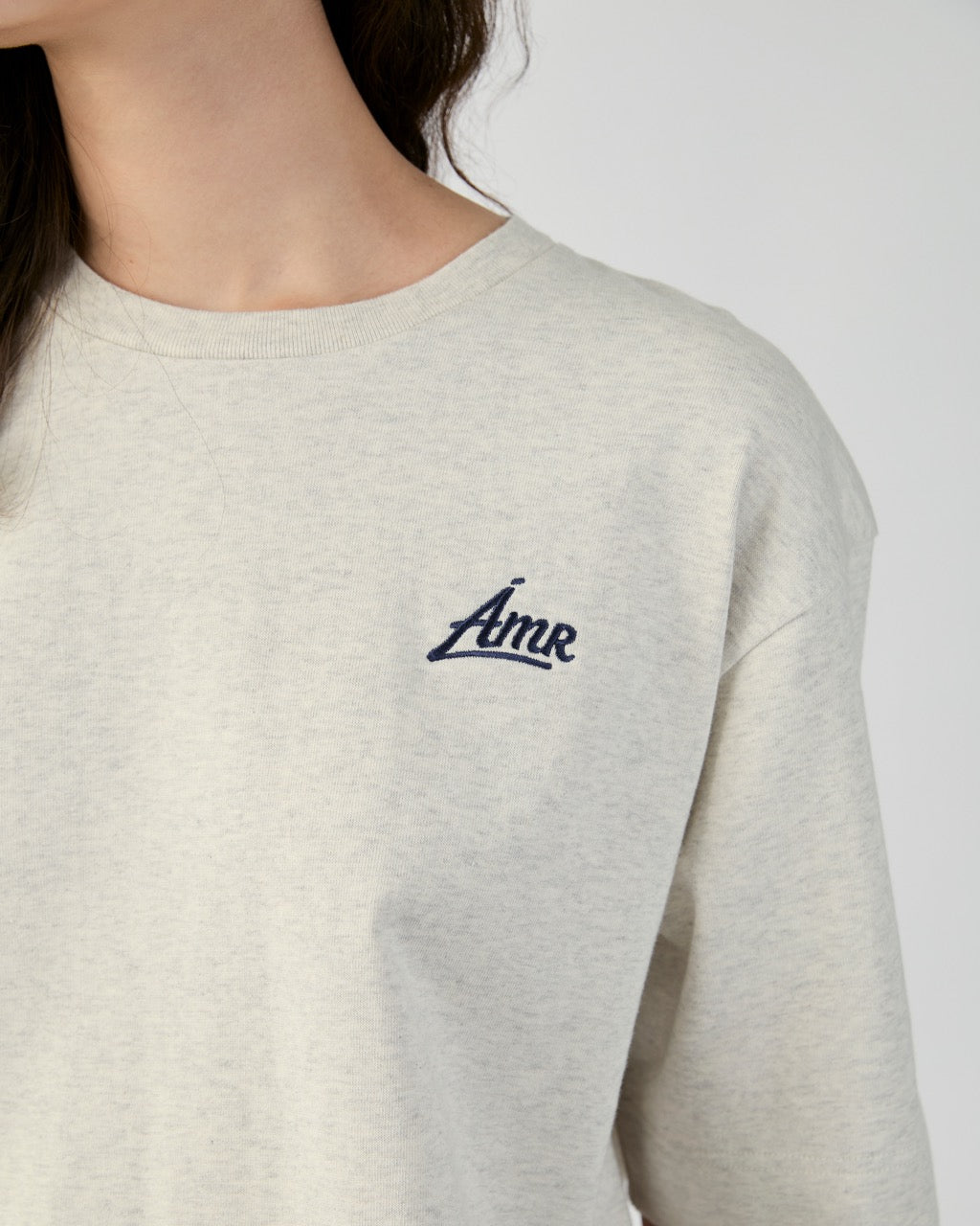 En Couleurs - AMR Boxy Crop T-Shirt in French Grey