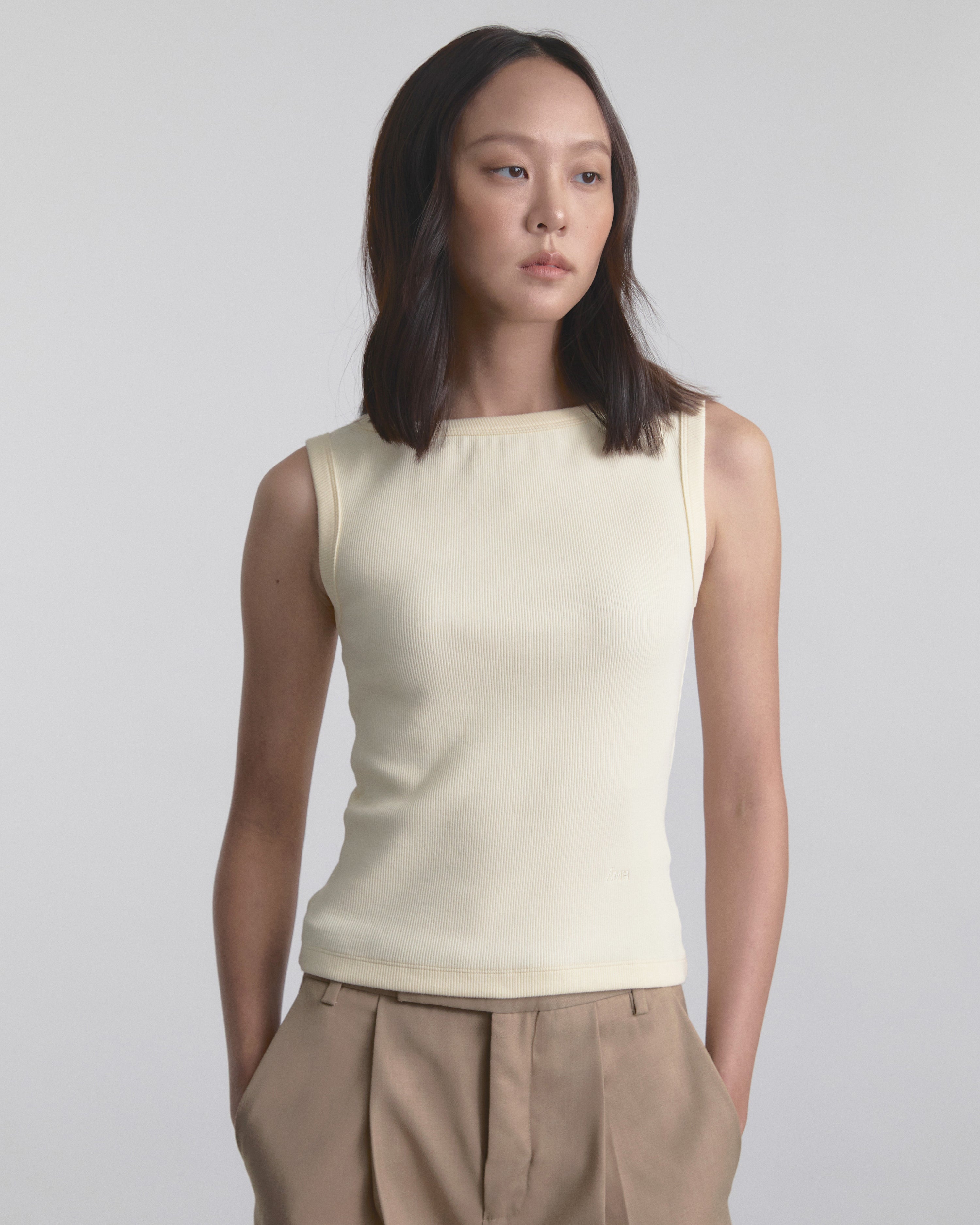 Wardrobe I - AMR High-Neck Tank Top in Yellow