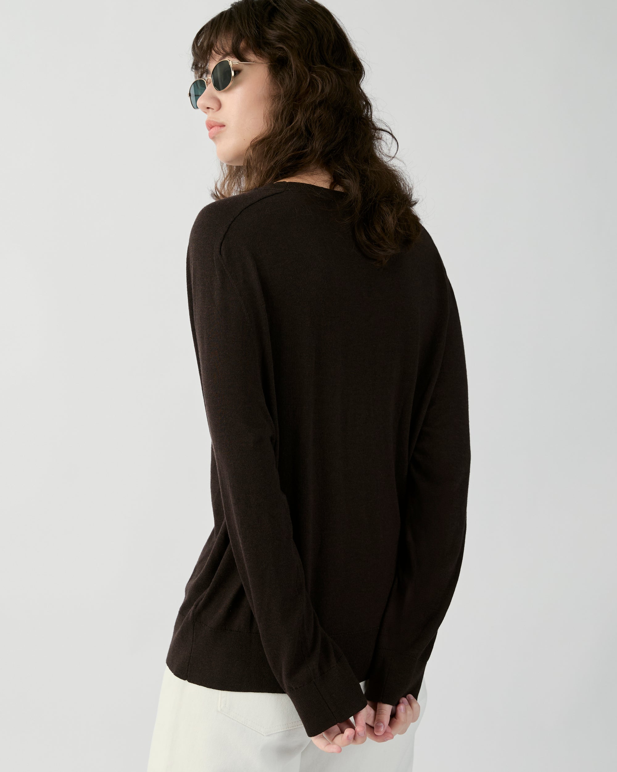 En Couleurs - AMR Knit Sweater in Dark Brown