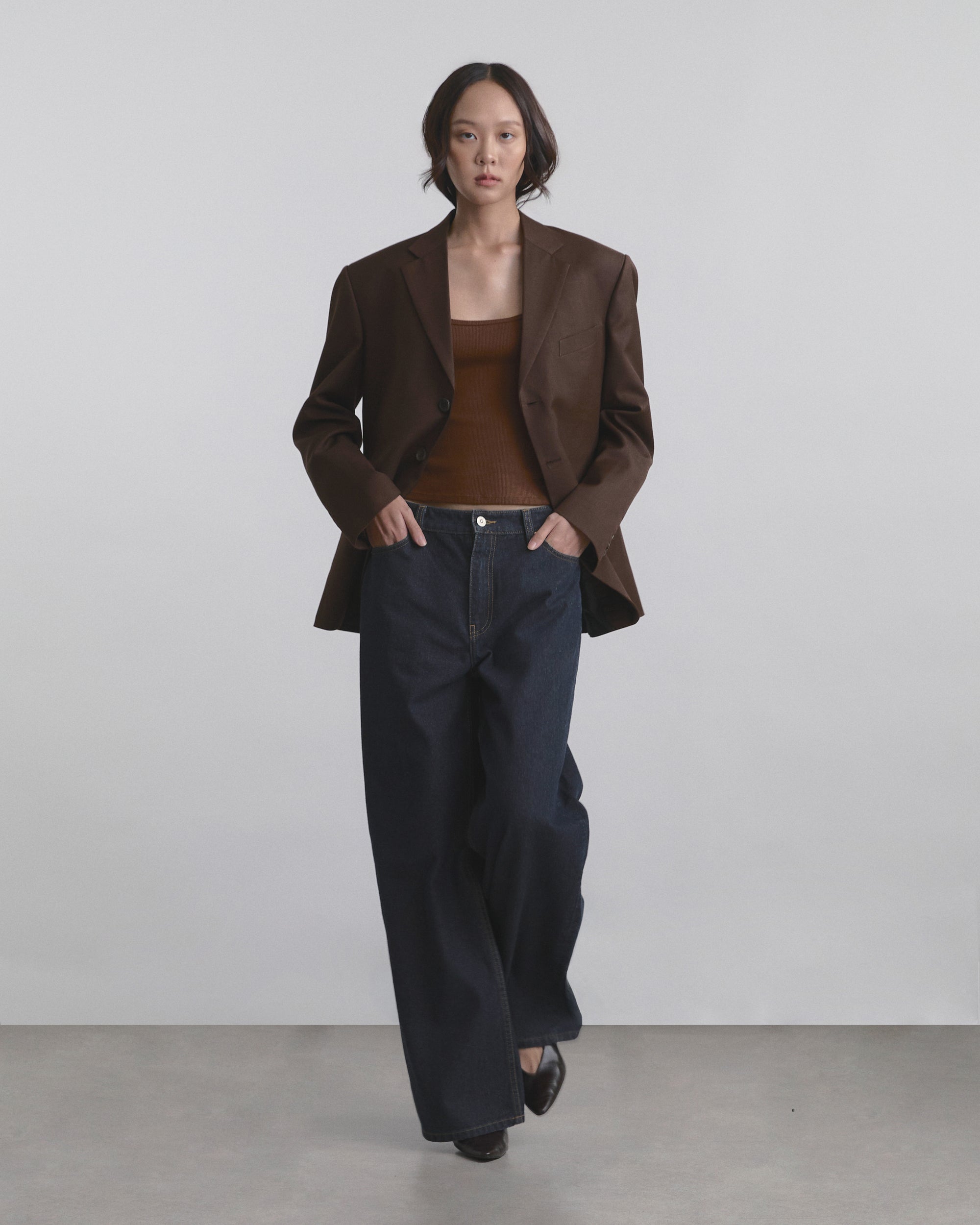 Wardrobe I - AMR Single-Breasted Blazer in Brown