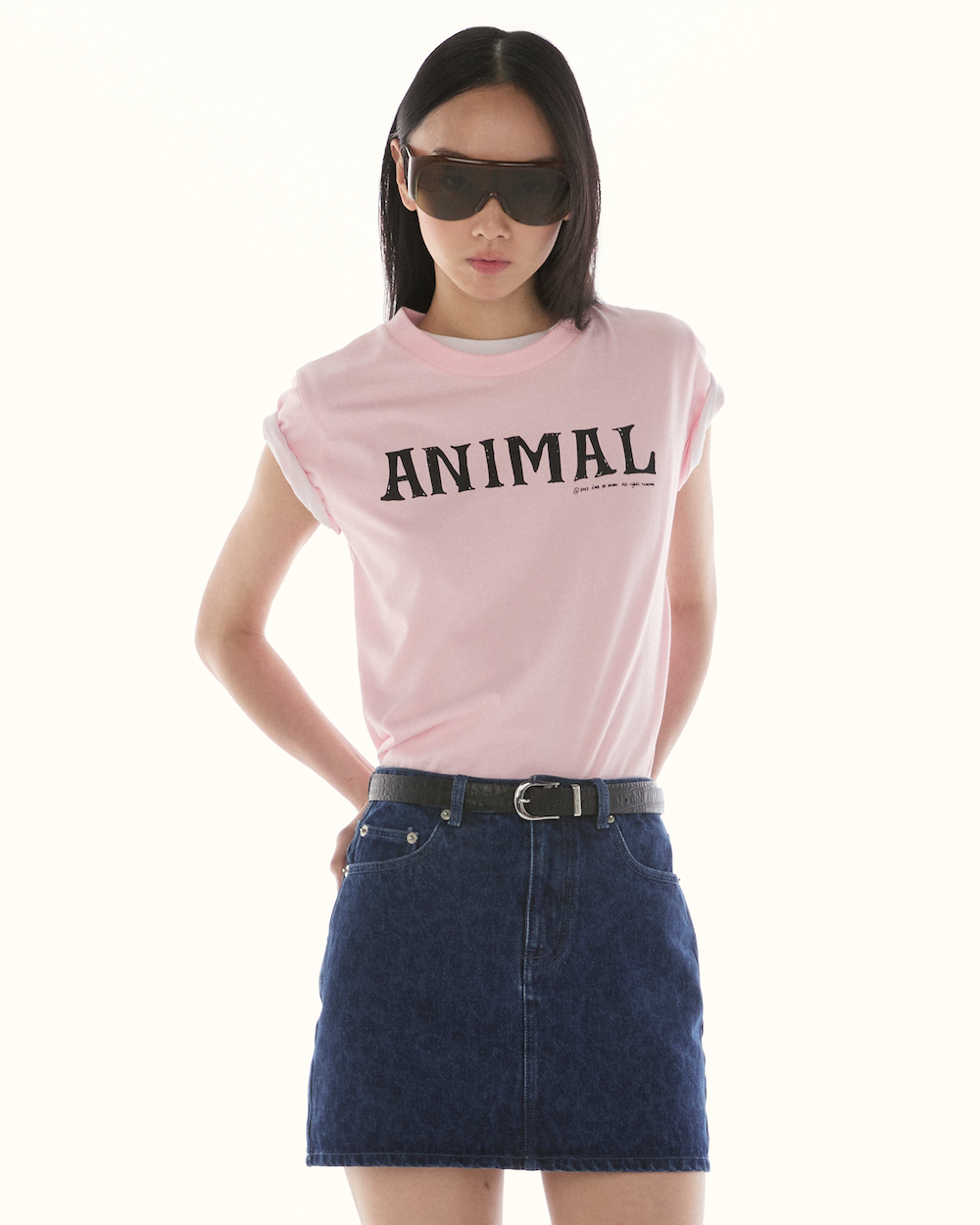 Le Fauve - AMR Animal Slim Fit T-Shirt in Pink