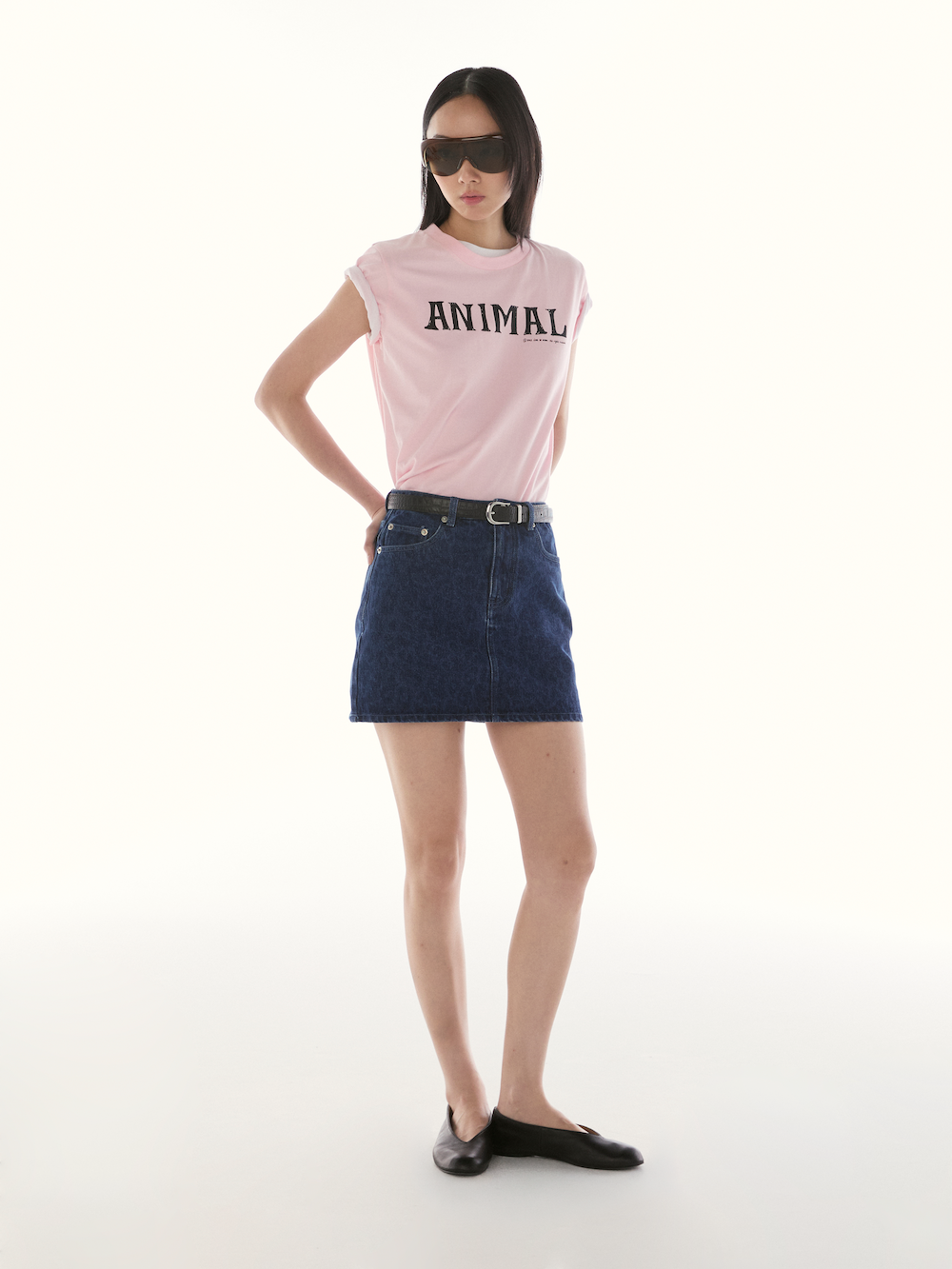 Le Fauve - AMR Animal Slim Fit T-Shirt in Pink