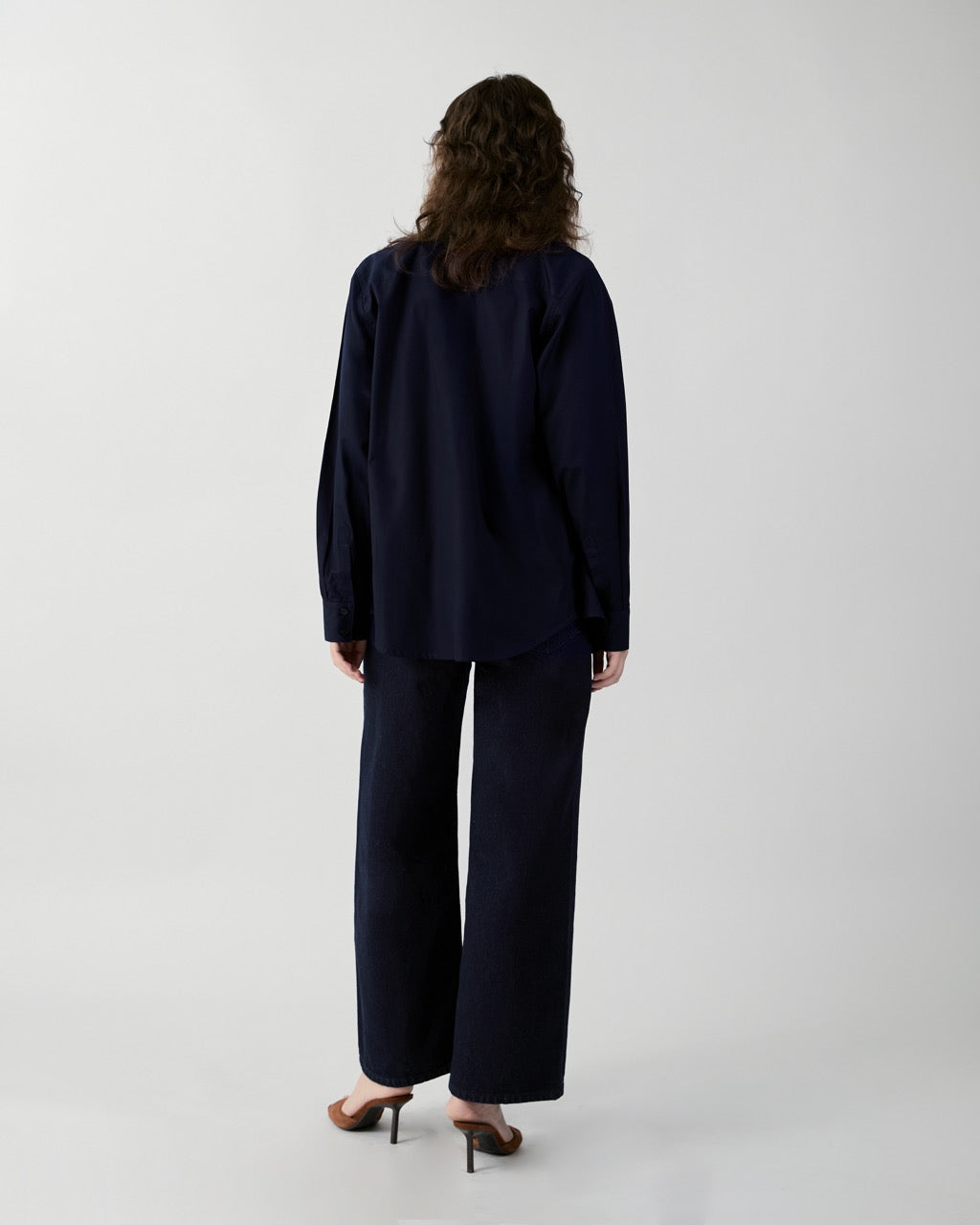 En Couleurs - AMR High Rise Wide Leg Jeans in Indigo Denim